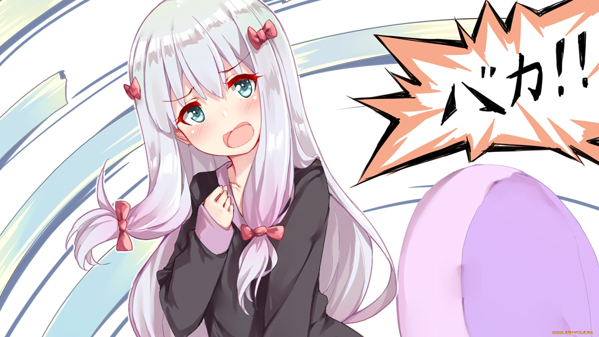 аниме, eromanga-sensei, фон, взгляд, девушка