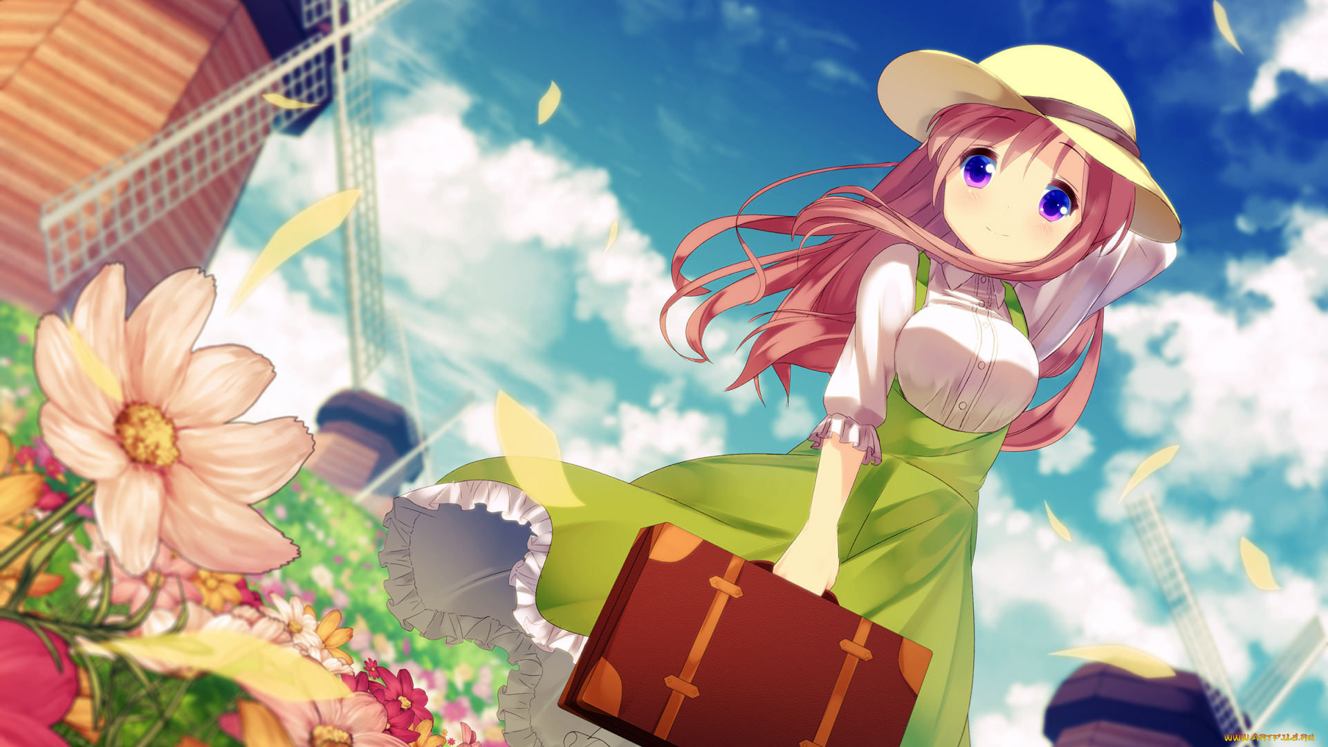 аниме, gochuumon, wa, usagi, desu, ka, девушка, фон, взгляд