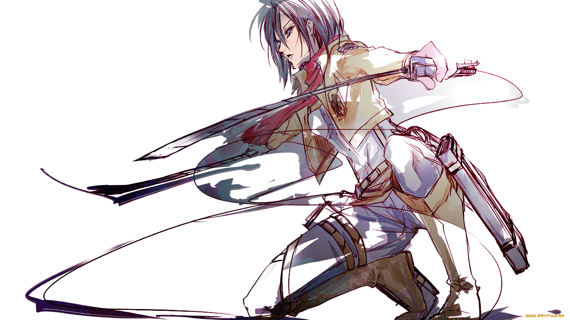 аниме, shingeki, no, kyojin, атака, титанов