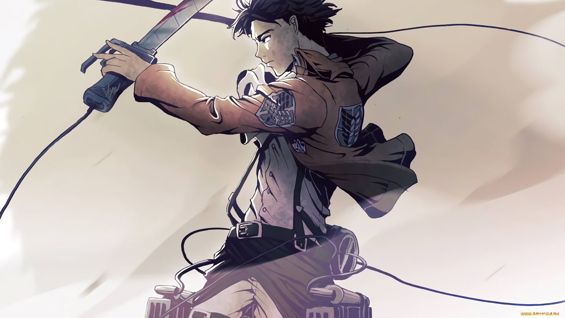 аниме, shingeki, no, kyojin, атака, титанов