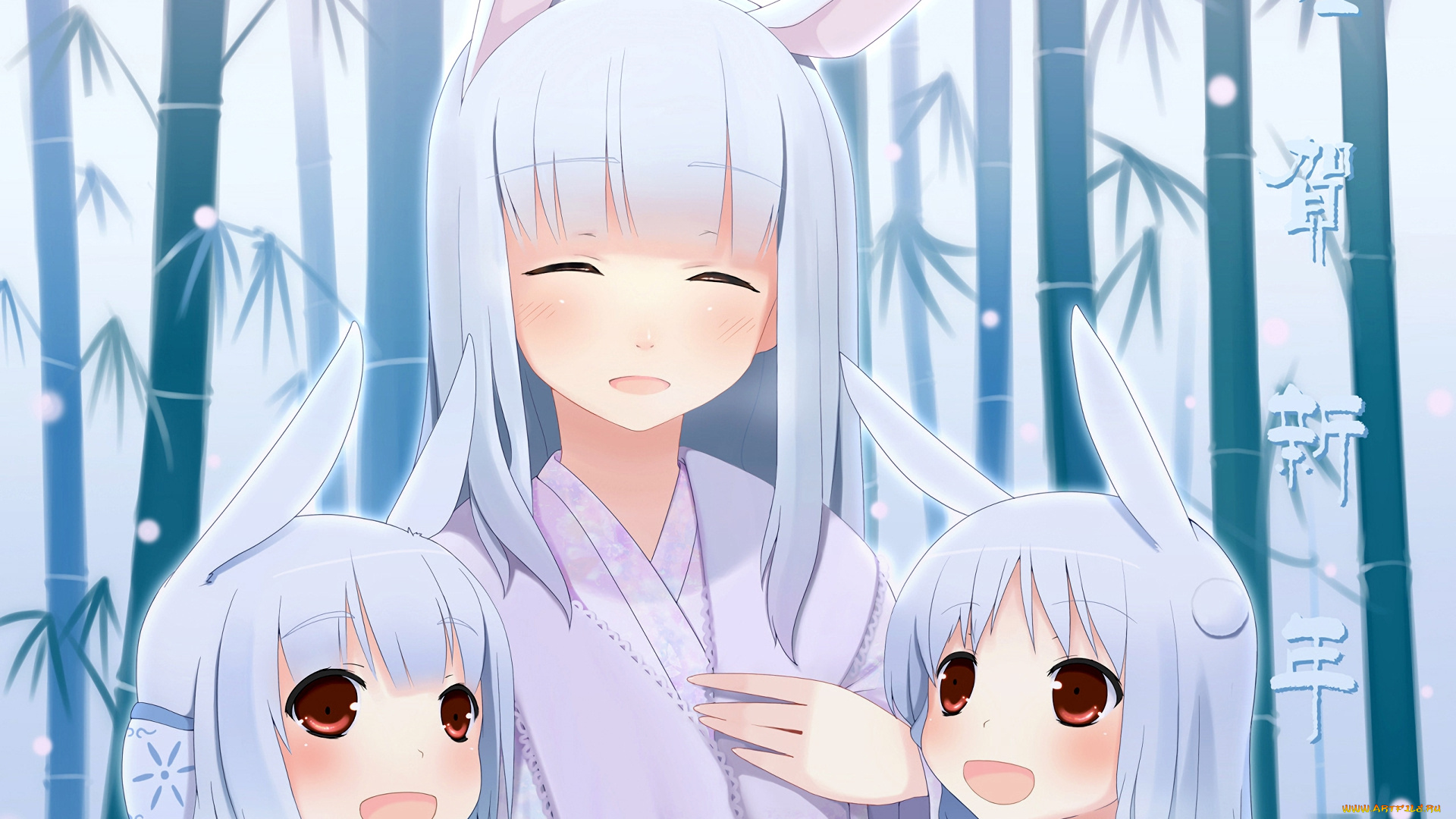 аниме, животные, , существа, фон, девушка, взгляд