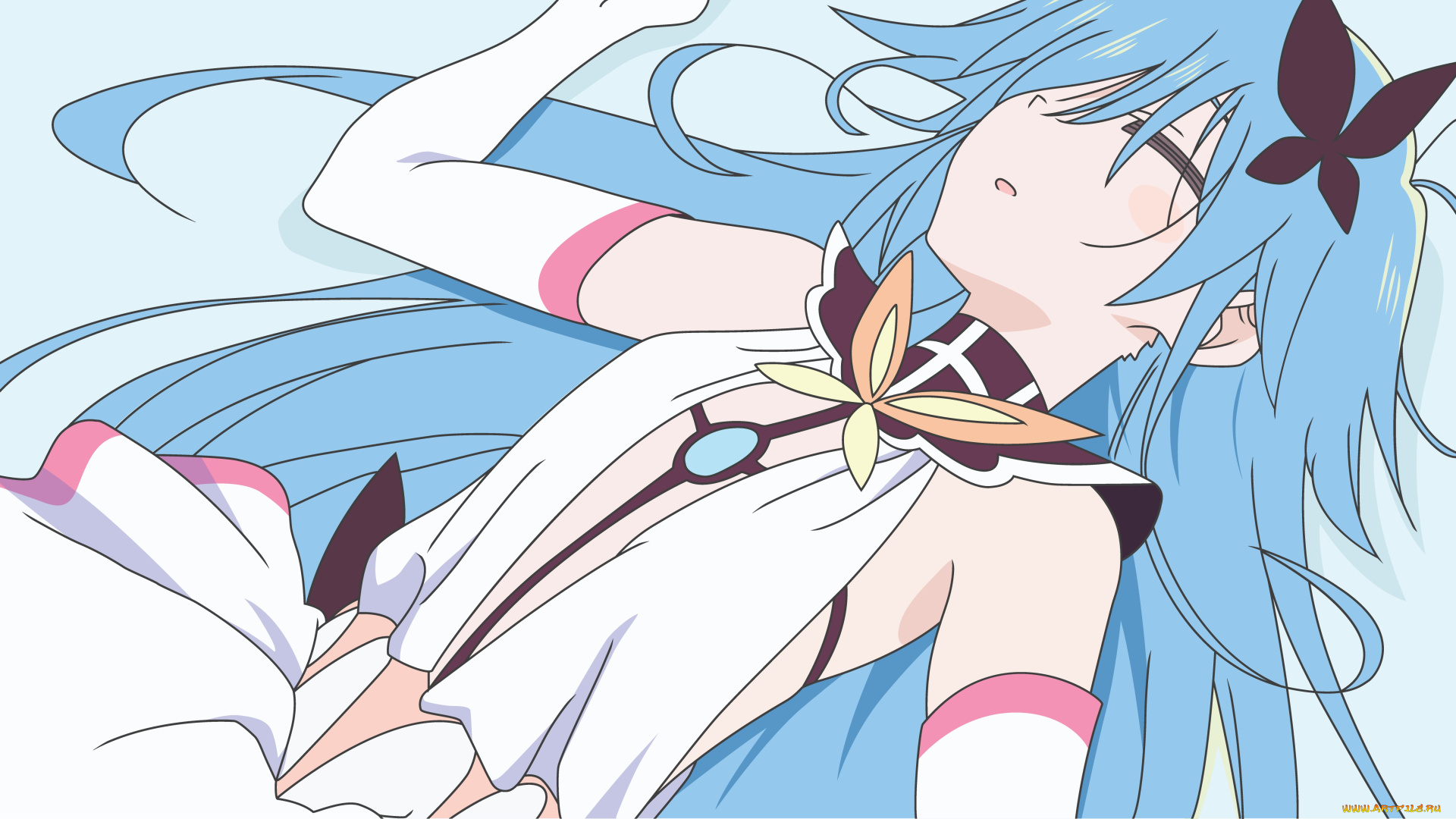 flip, flappers, аниме, девушка, взгляд, фон