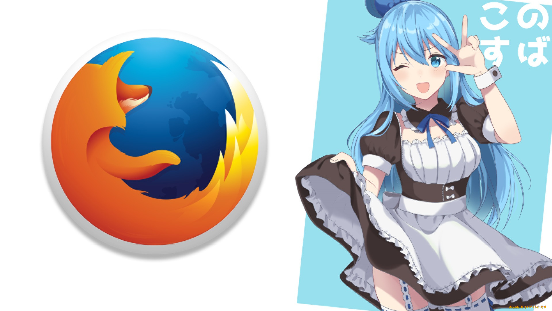 компьютеры, mozilla, firefox, логотип, взгляд, фон, девушка