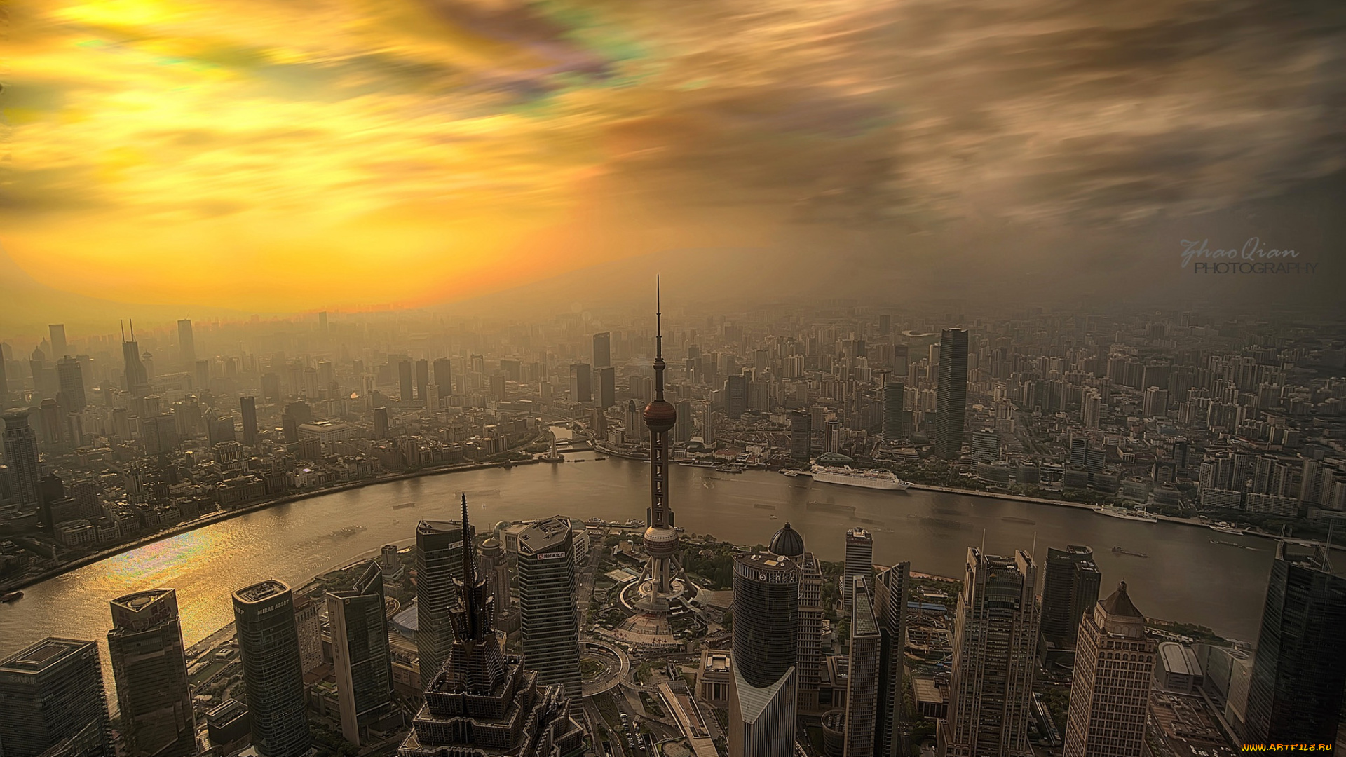 shanghai, , china, города, шанхай, , китай, рассвет