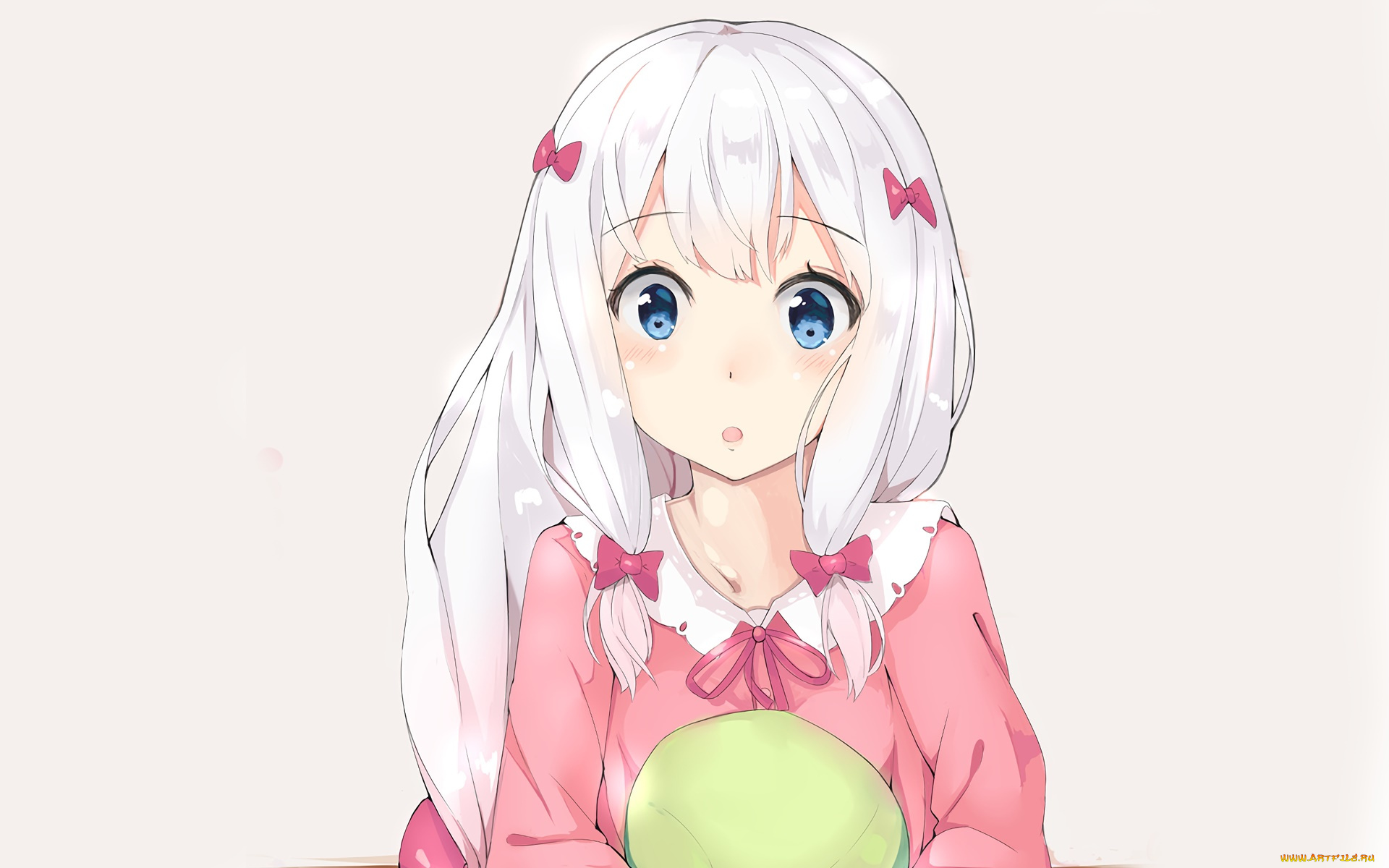 аниме, eromanga-sensei, девушка, взгляд, фон