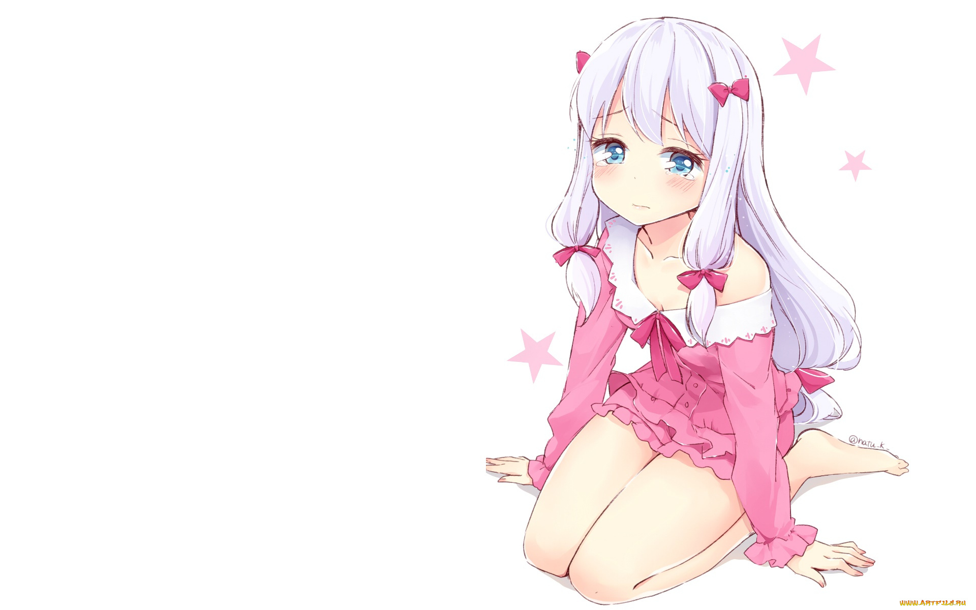 аниме, eromanga-sensei, фон, взгляд, девушка