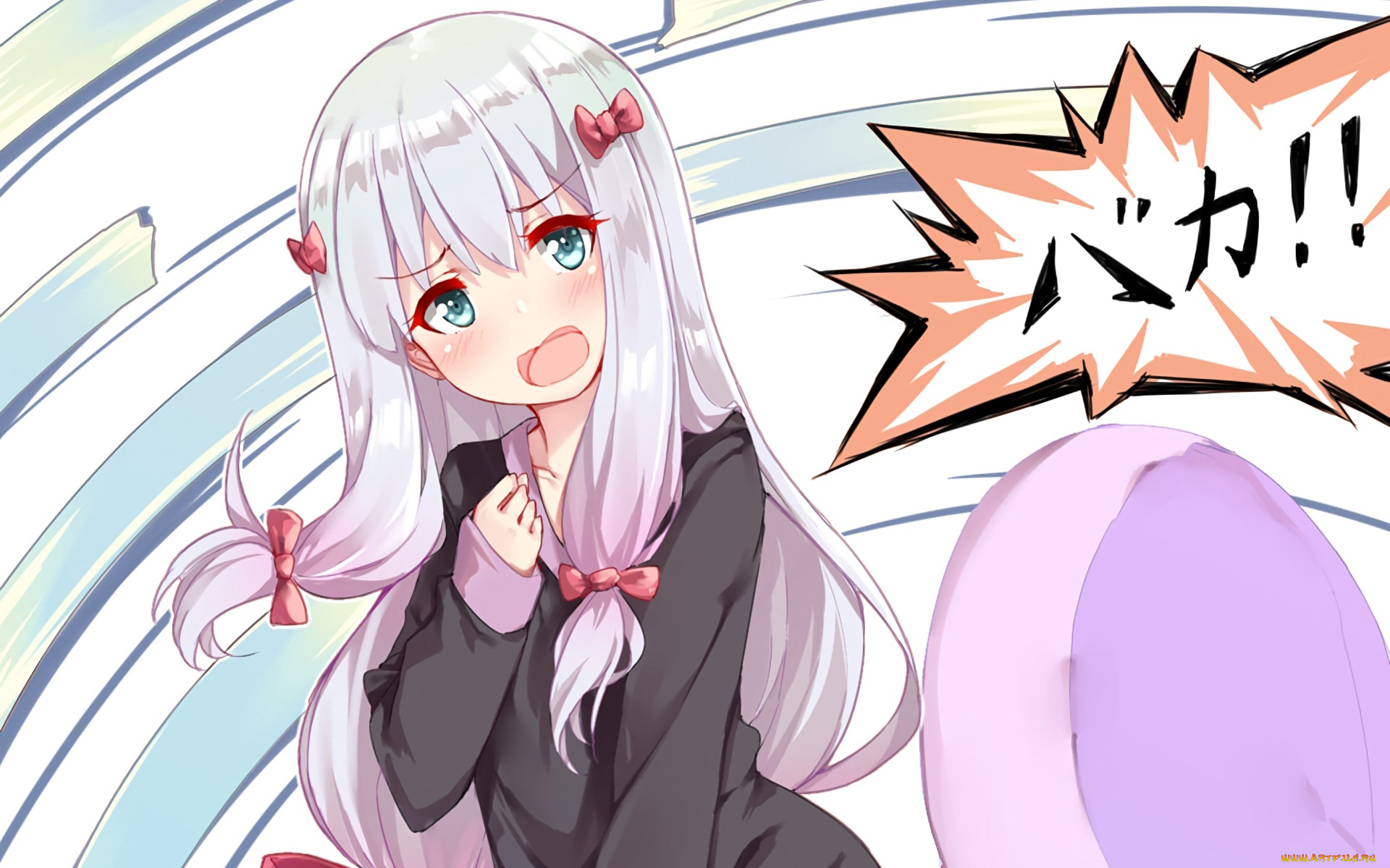 аниме, eromanga-sensei, фон, взгляд, девушка