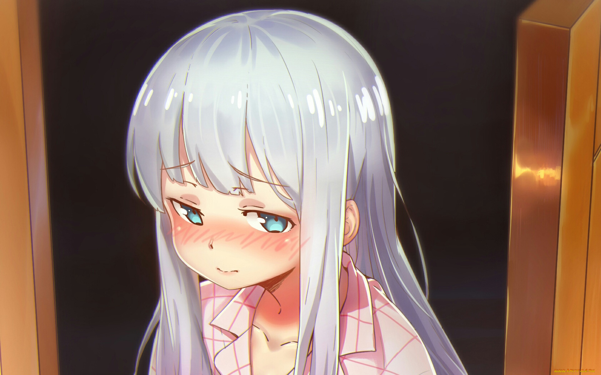 аниме, eromanga-sensei, взгляд, девушка, фон