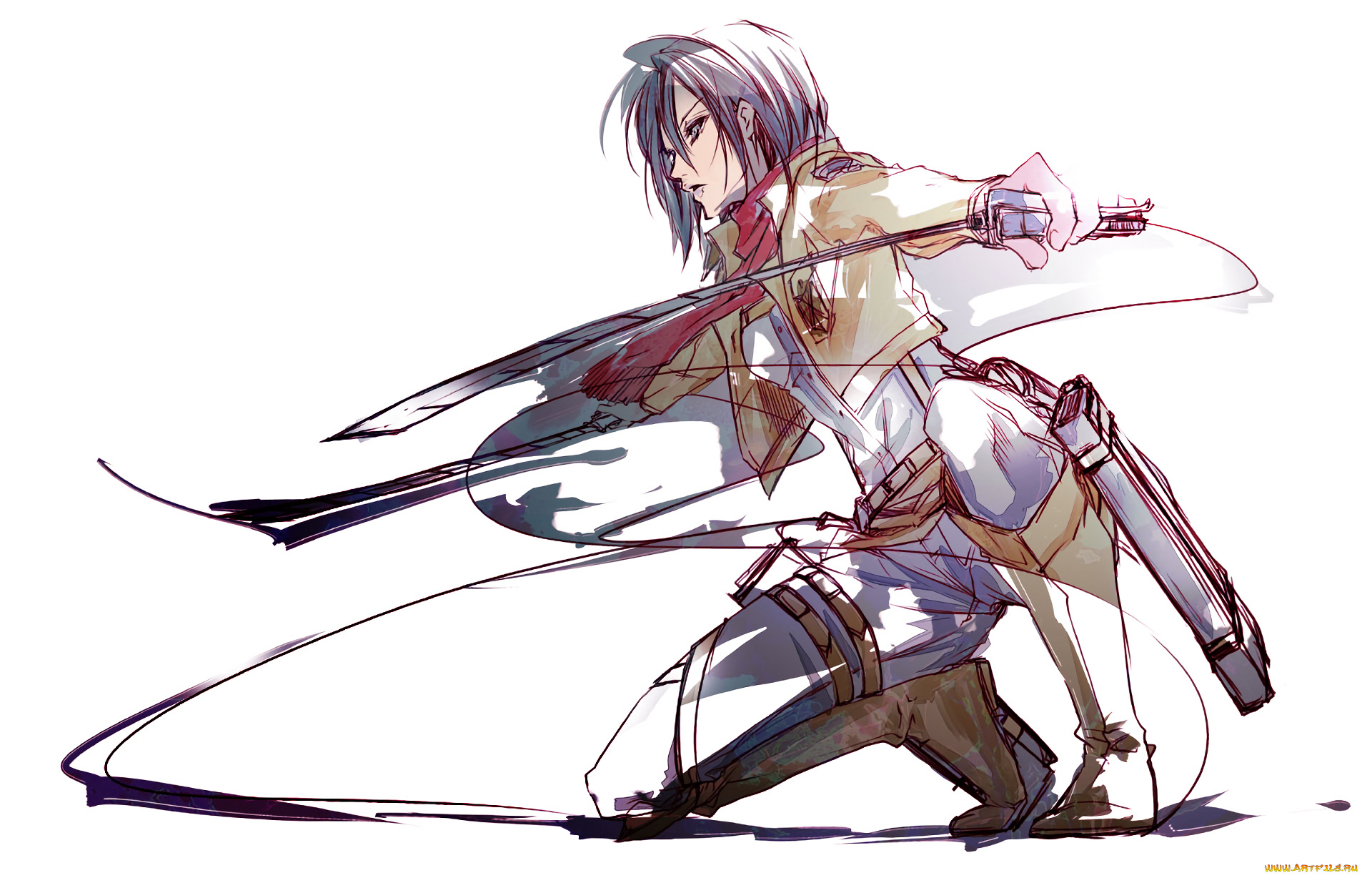 аниме, shingeki, no, kyojin, атака, титанов