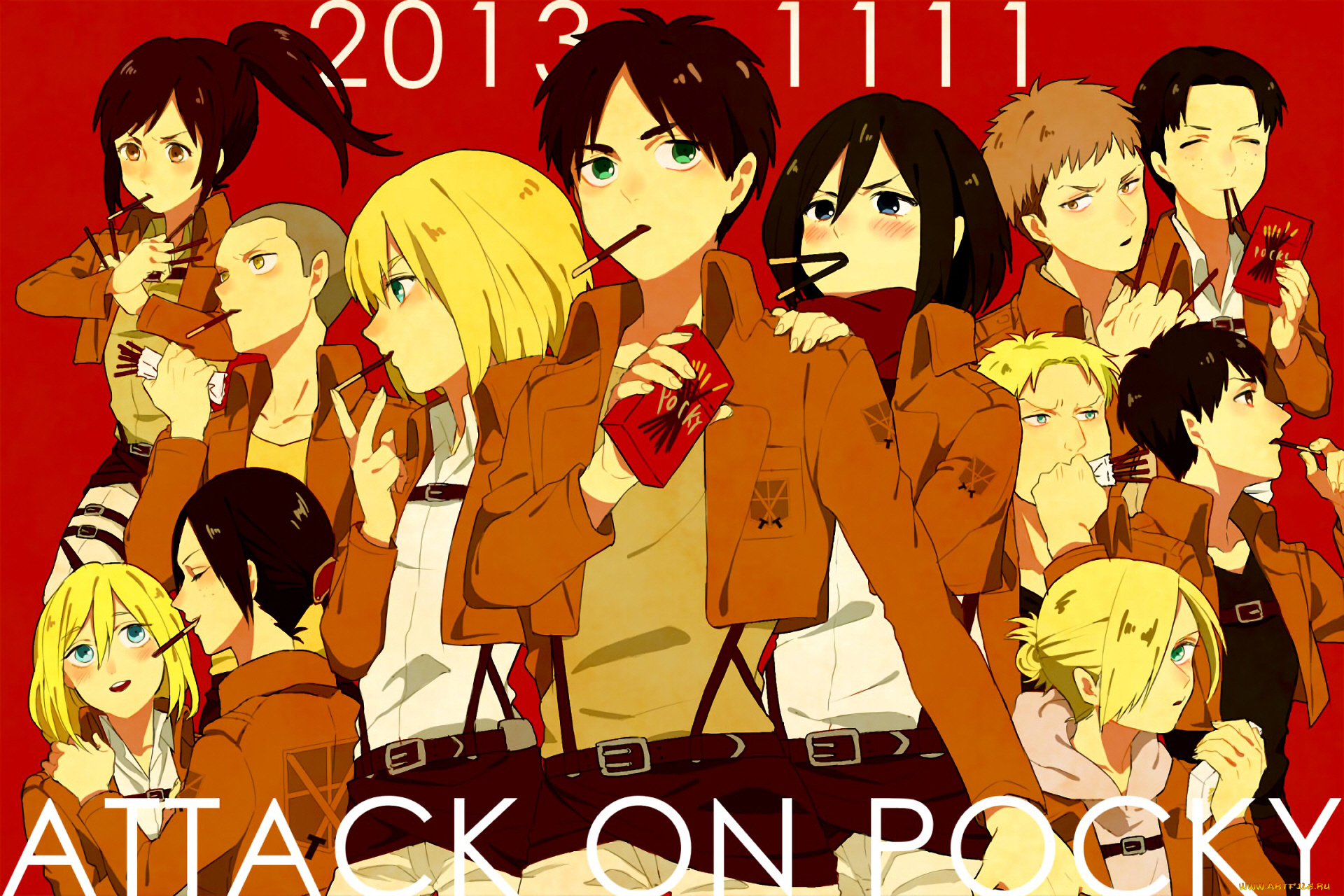 аниме, shingeki, no, kyojin, атака, титанов