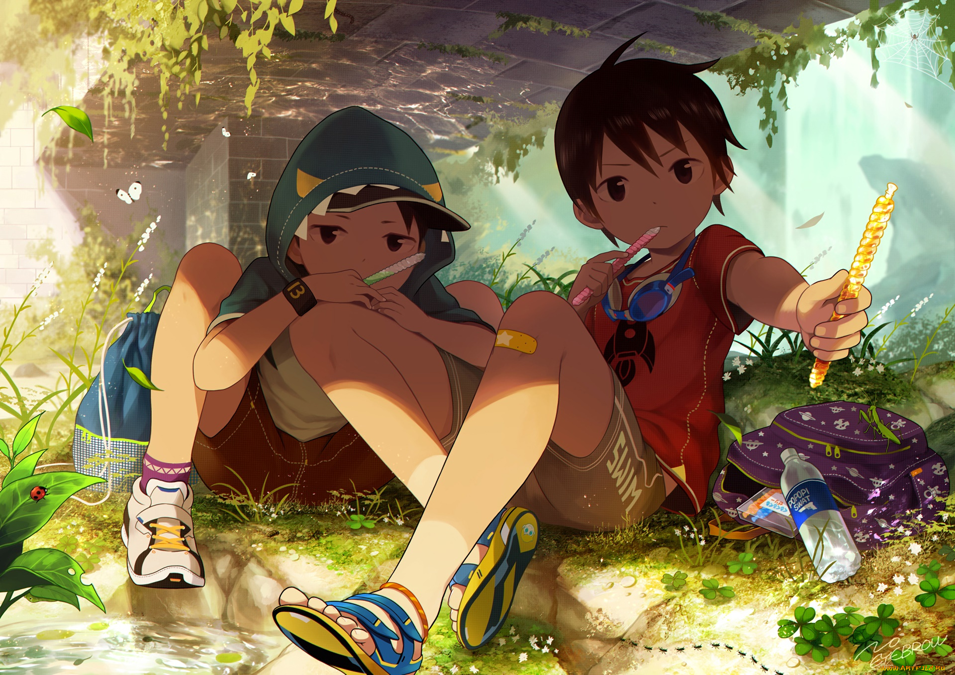 аниме, unknown, , другое, фон, взгляд, девушки