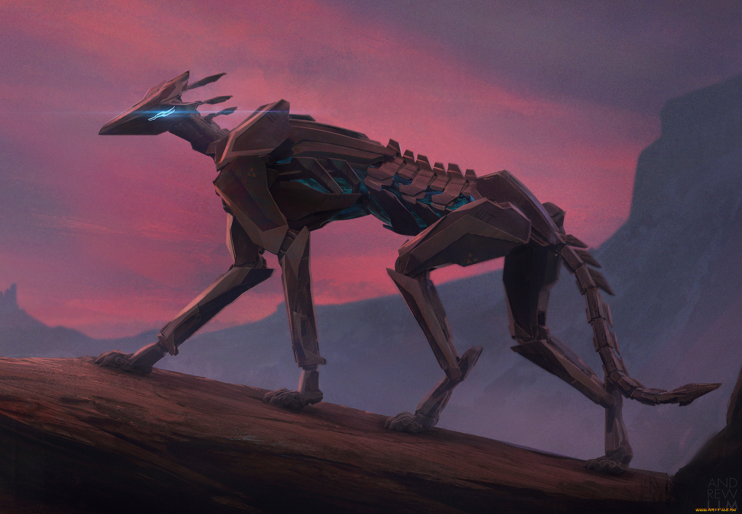 фэнтези, роботы, , киборги, , механизмы, иной, мир, существо, киборг, пес