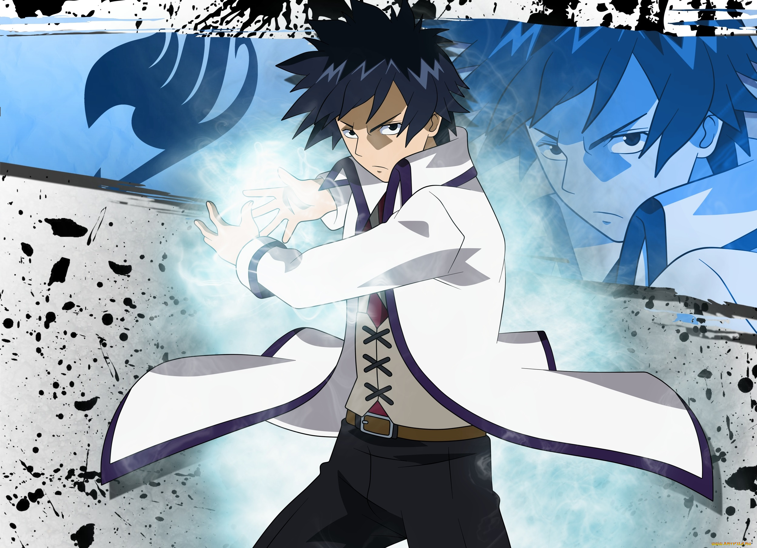 аниме, fairy, tail, грей