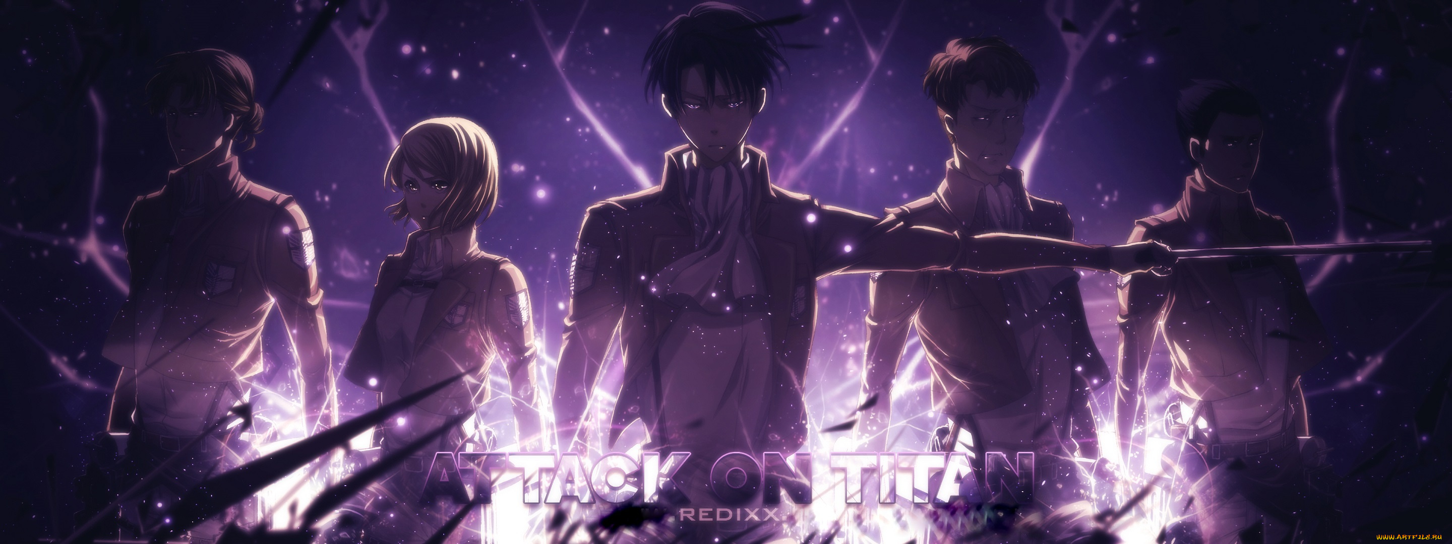 аниме, shingeki, no, kyojin, атака, титанов