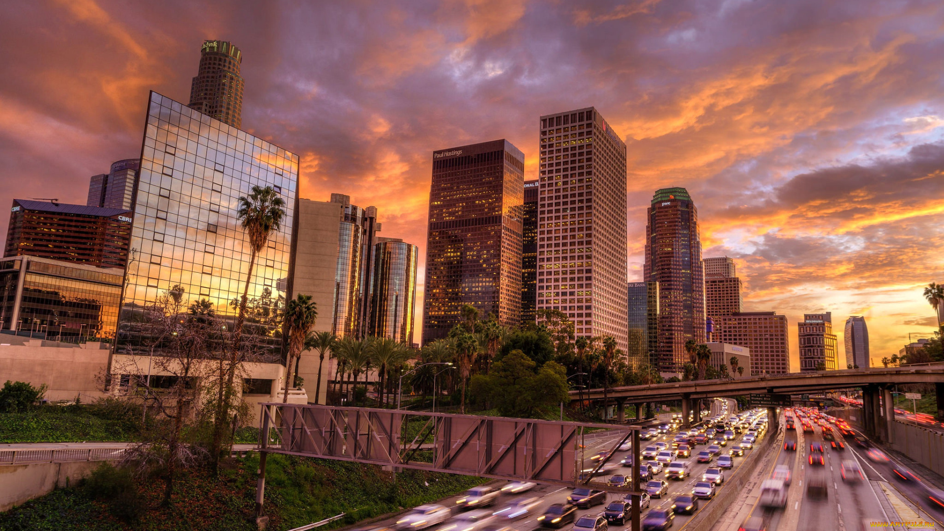 downtown, la, города, лос-анджелес, , сша, простор