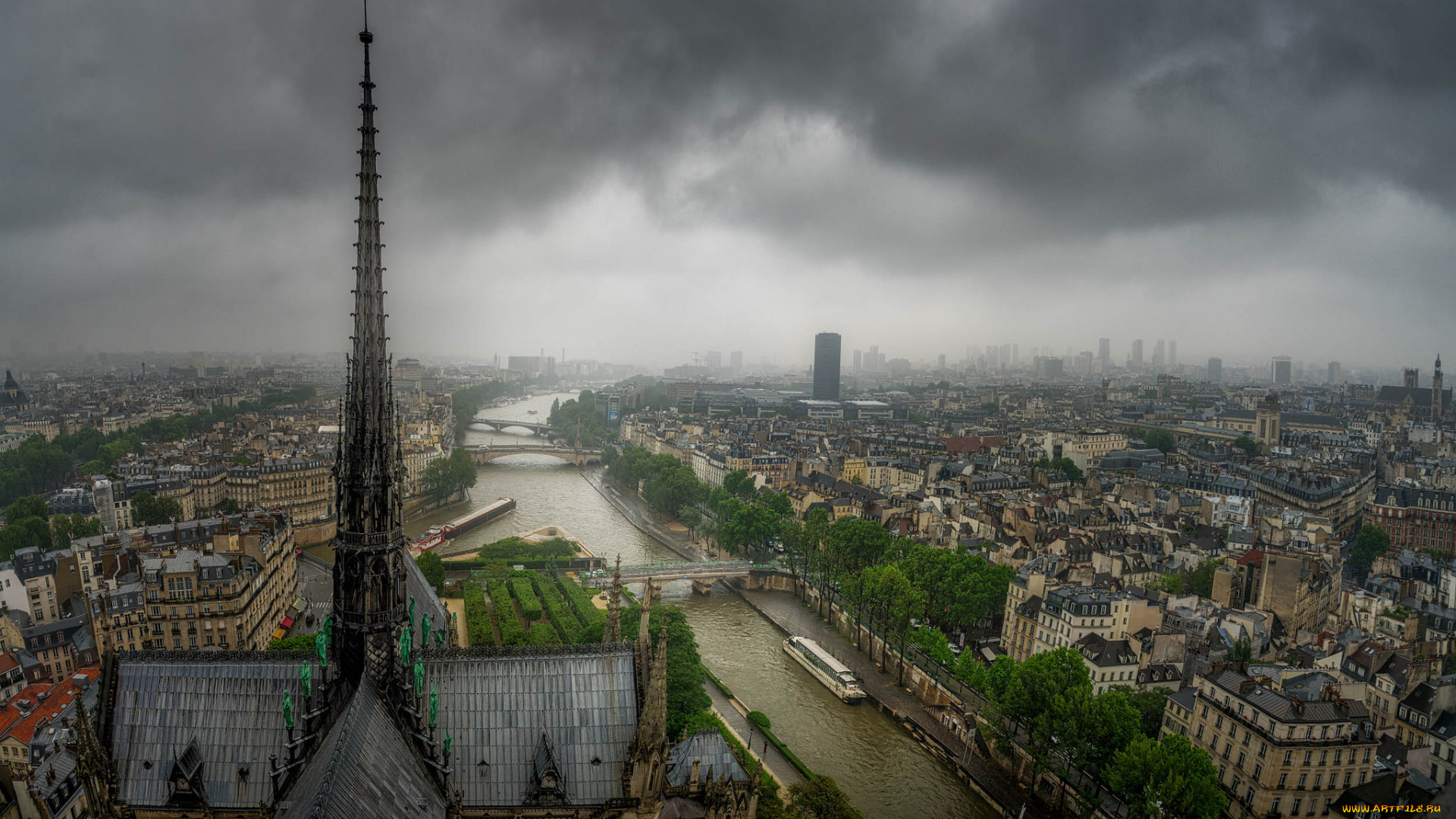 города, париж, , франция, простор