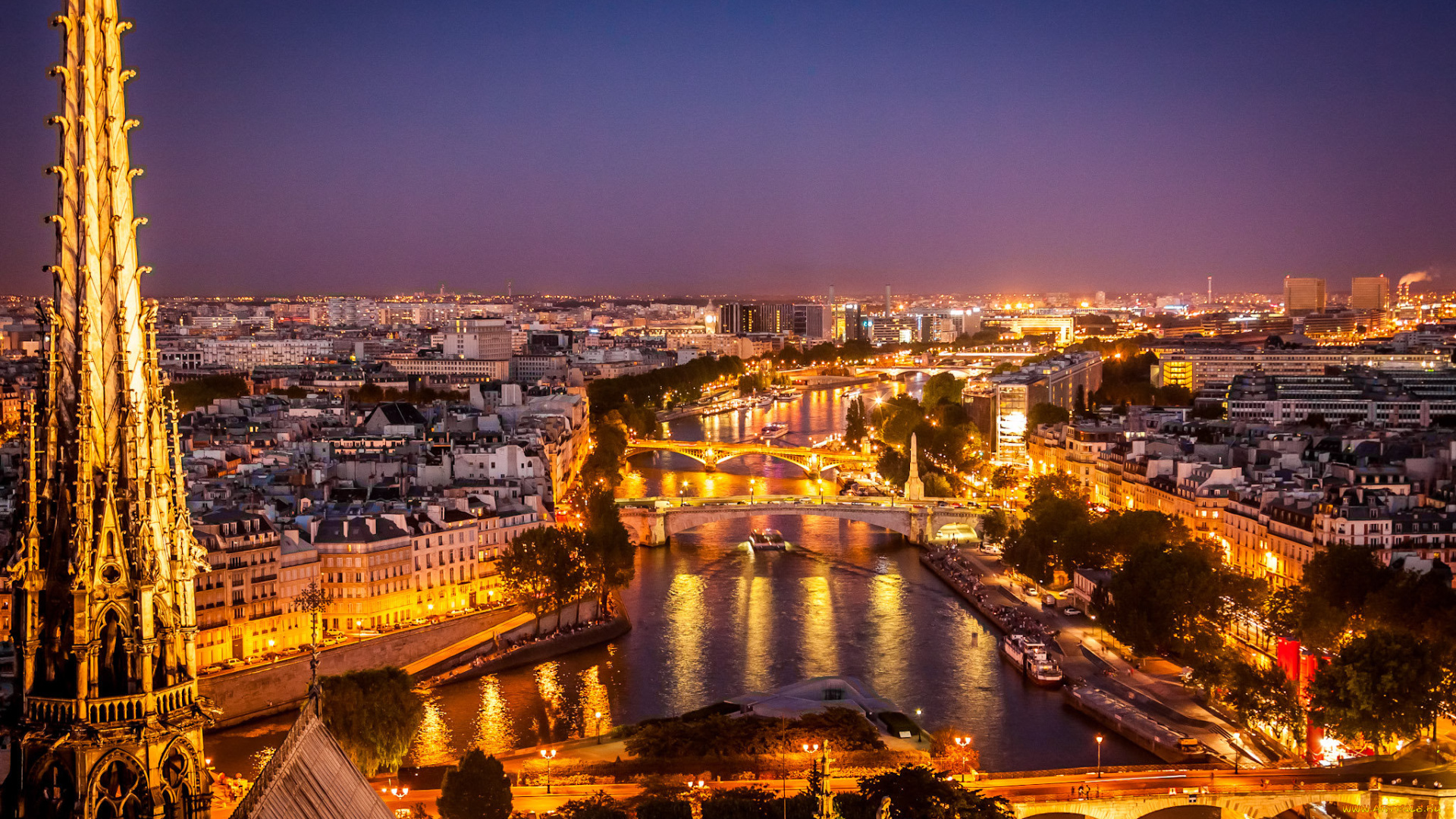 notre, dame, de, paris, города, париж, , франция, простор