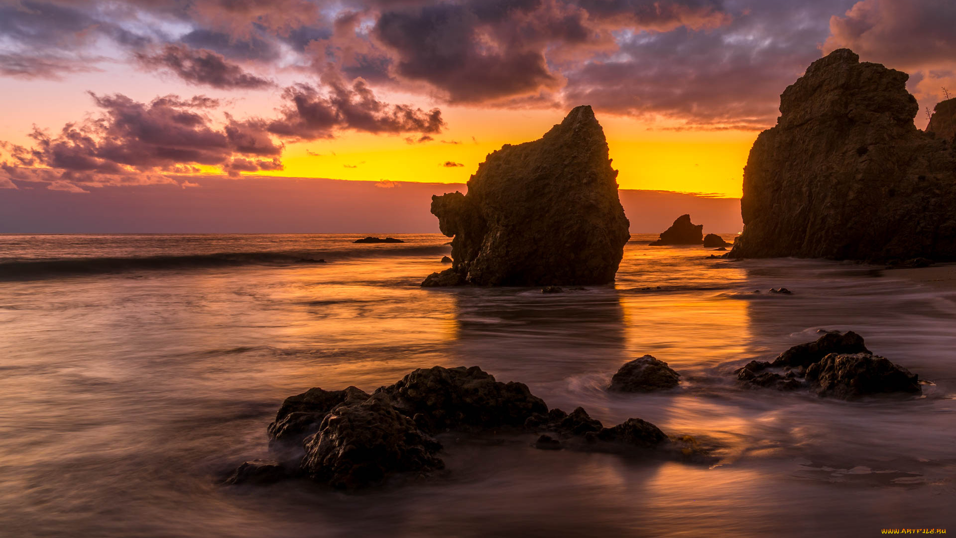 природа, побережье, простор