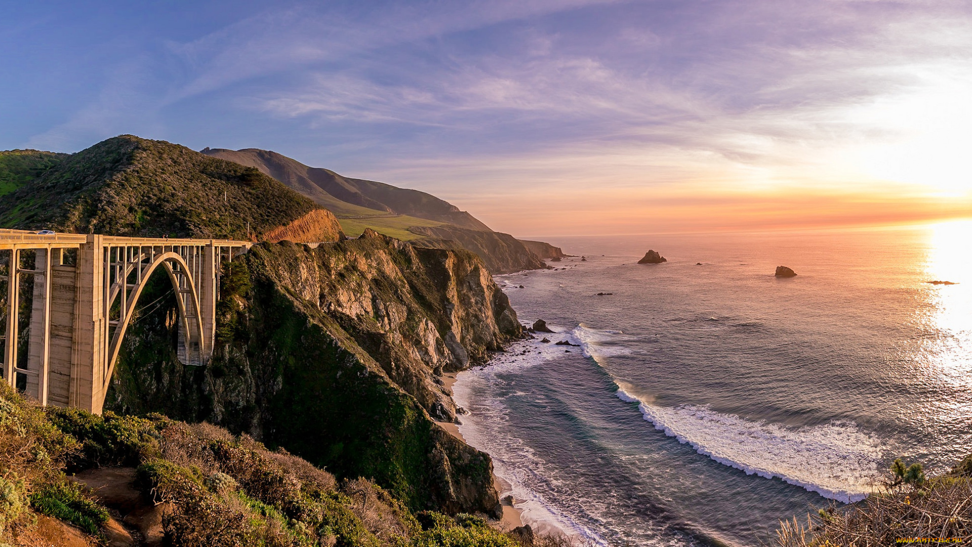 природа, побережье, простор