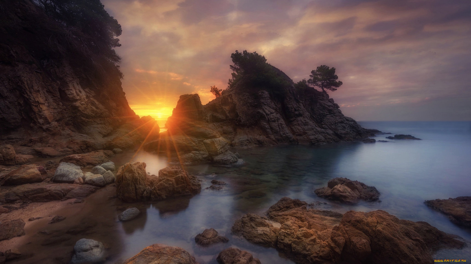 природа, побережье, простор