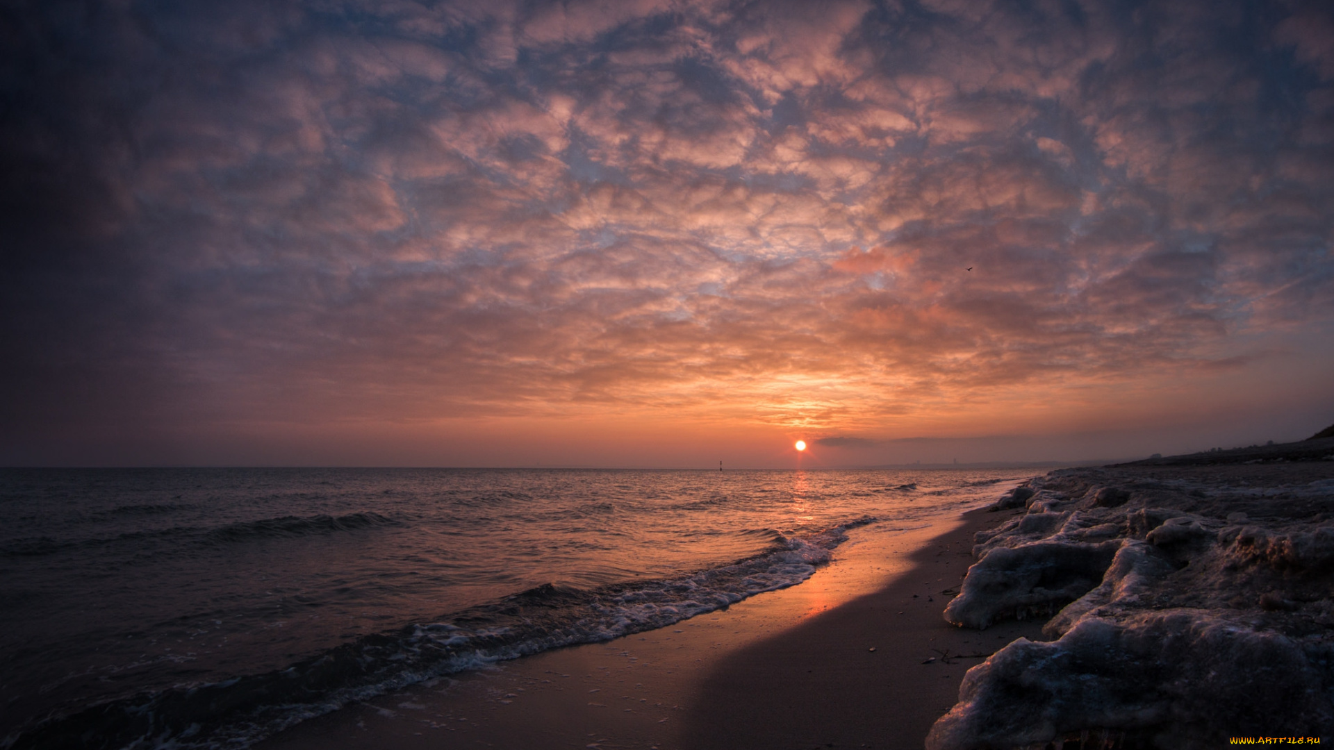 природа, побережье, простор