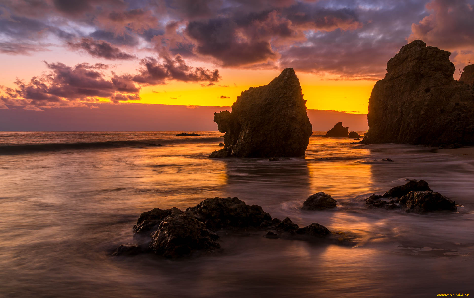 природа, побережье, простор