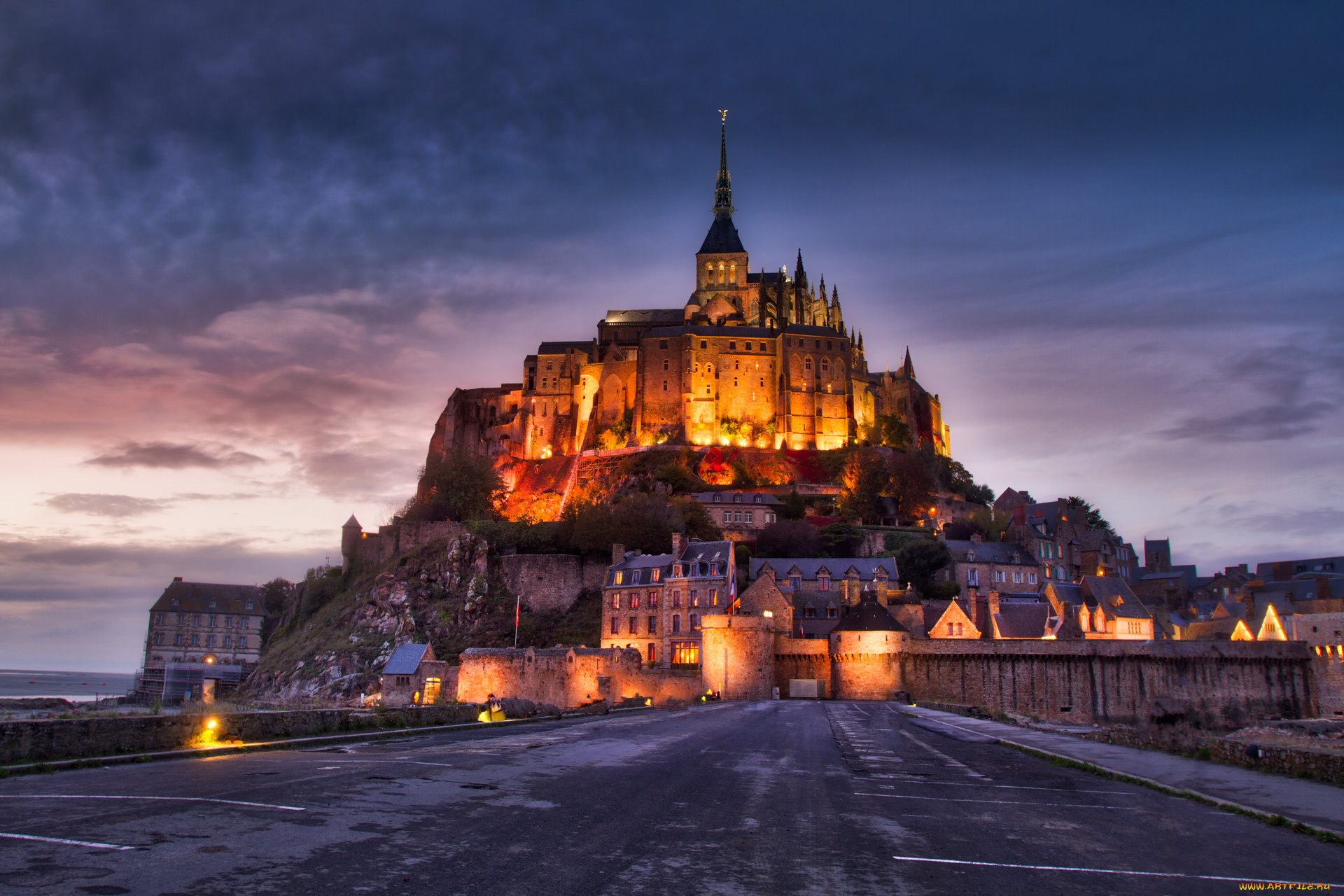 mont, saint, michel, города, крепость, мон-сен-мишель, , франция, простор