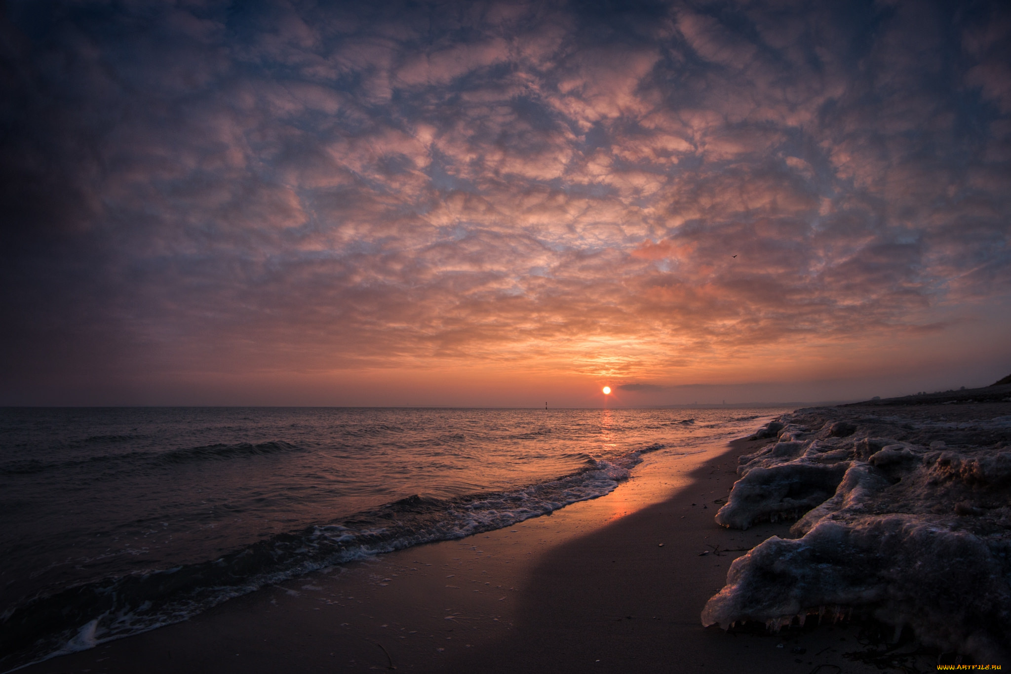 природа, побережье, простор