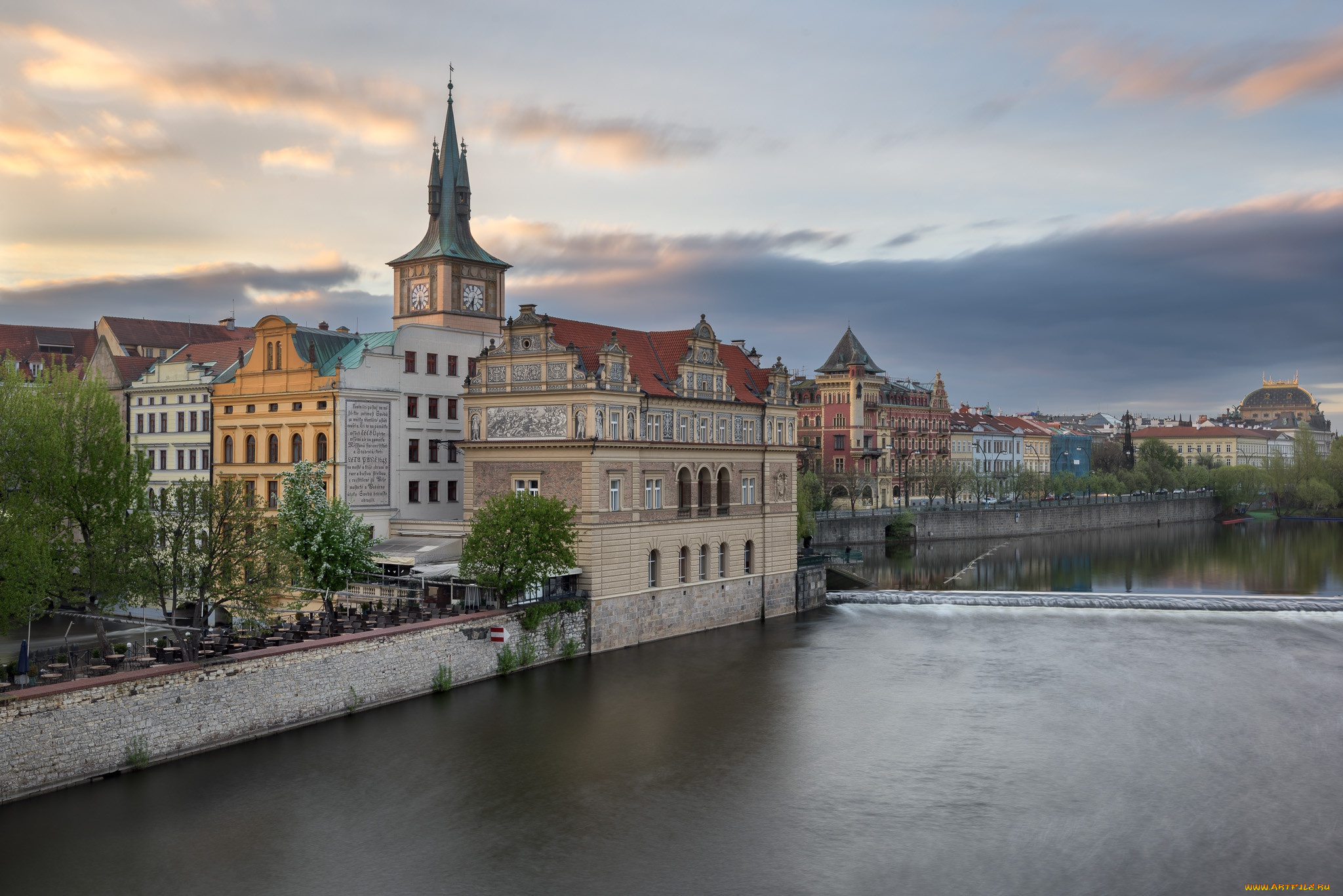города, прага, , Чехия, smetana, museum, vltava, river, прага