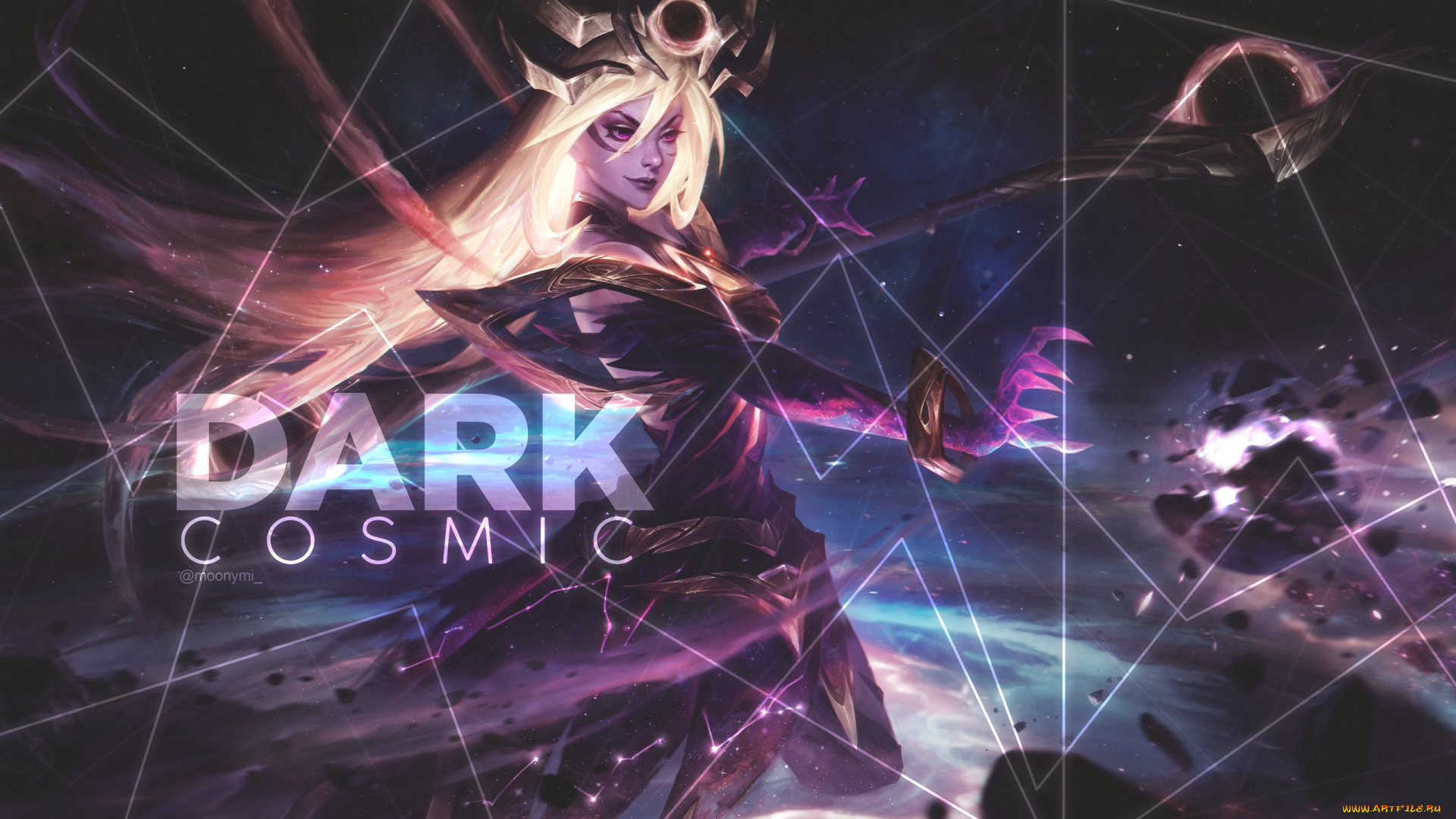 видео, игры, league, of, legends, девушка, магия, посох, люкс