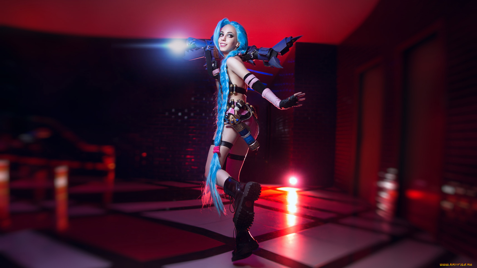 девушки, аня, когай, , amellien, девушка, фон, взгляд, униформа, оружие, аня, когай