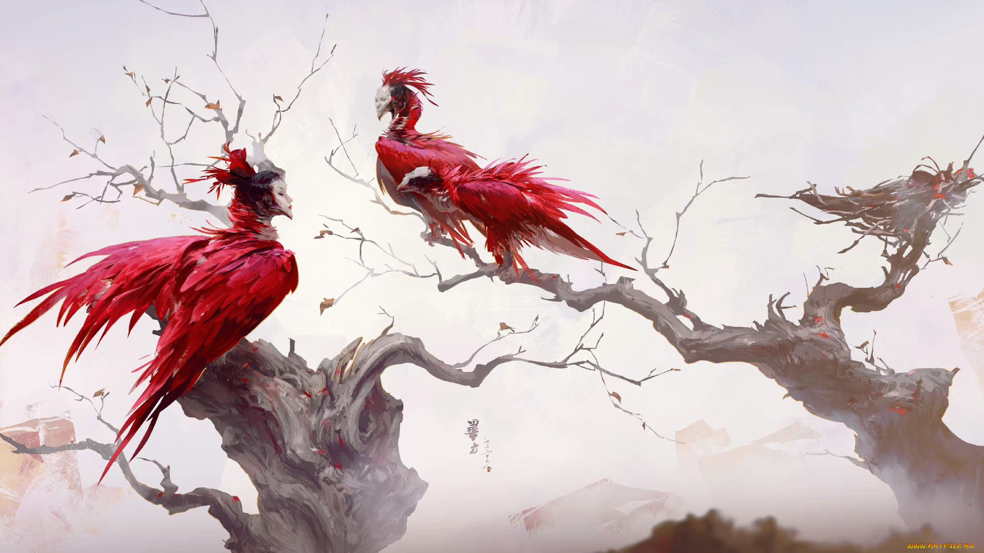 фэнтези, существа, птицы