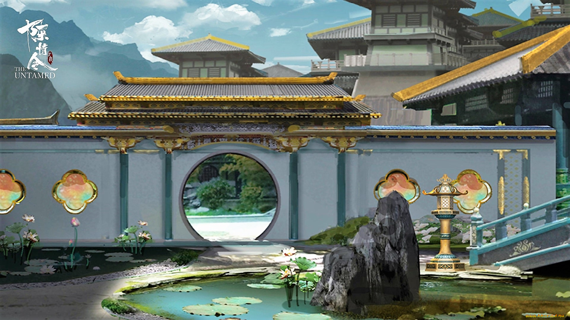 рисованное, кино, , мультфильмы, здания, двор, ланьлин