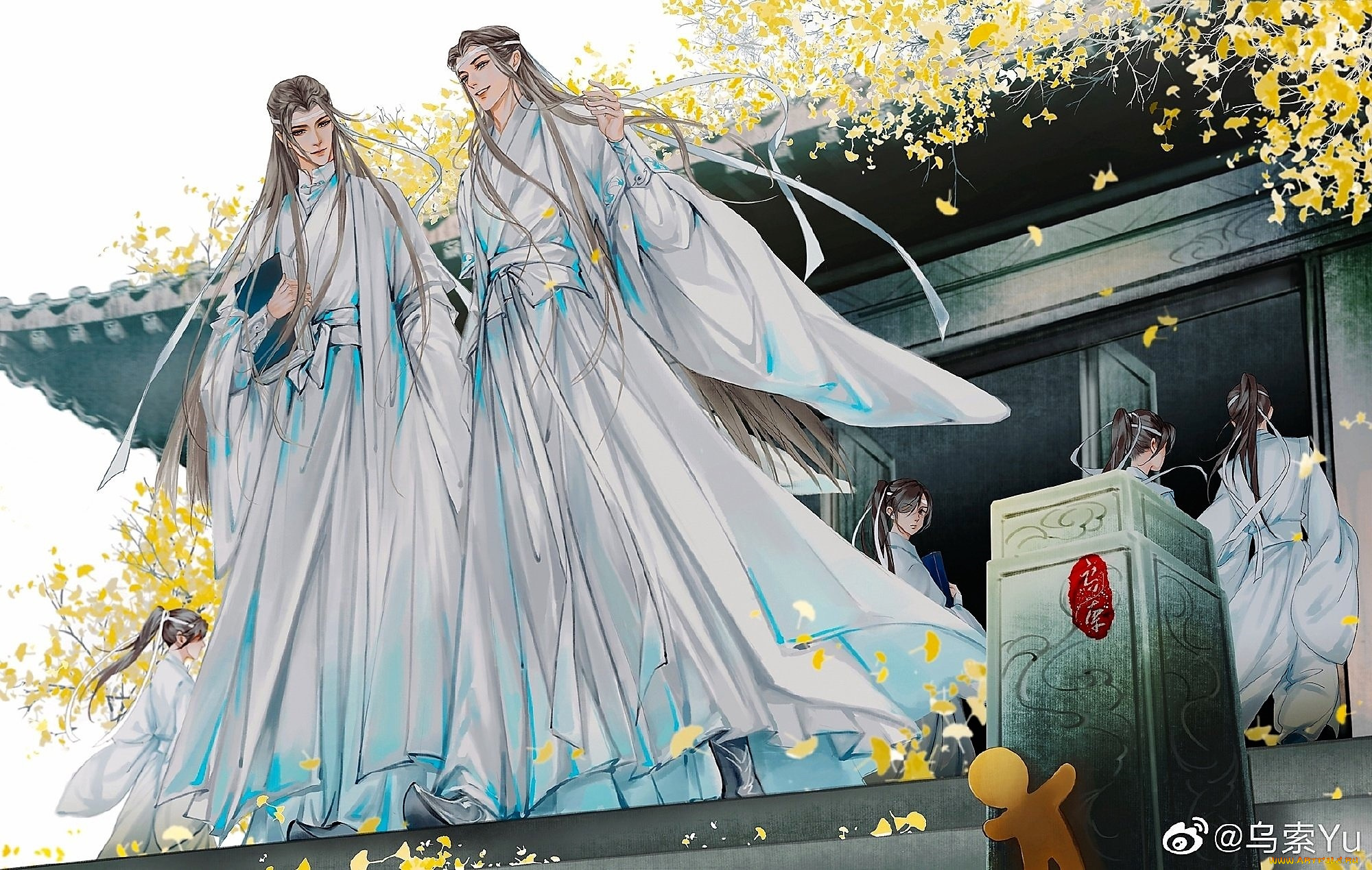 аниме, mo, dao, zu, shi, лань, ванцзи, сичэнь, книга, человечек