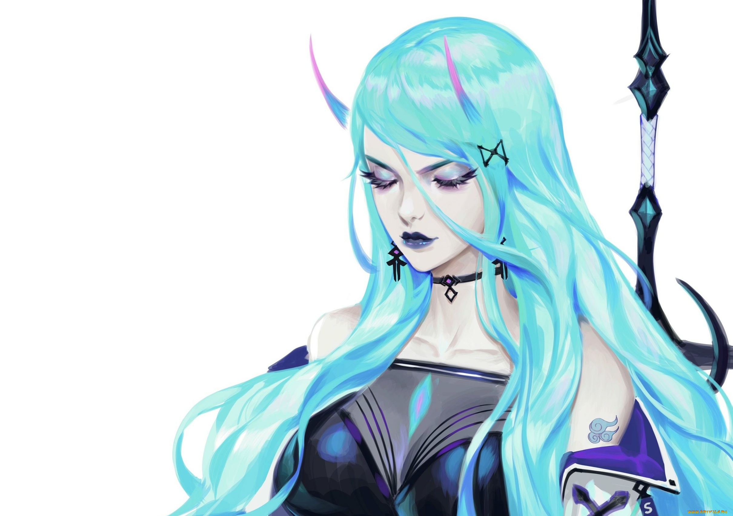 аниме, ангелы, , демоны, девушка