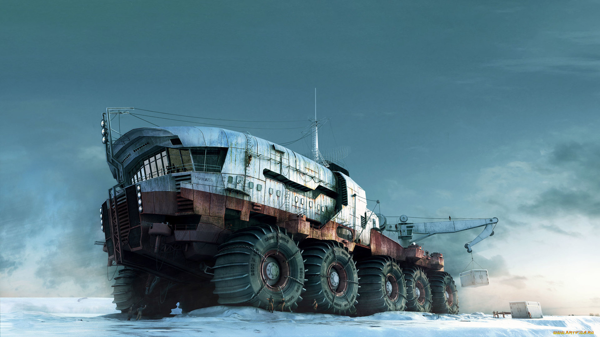 фэнтези, транспортные, средства, нейросети, графика, нейроарт, ai, art, нейронные, сети, рисунки, нейро, искусство, вездеход, лед, зима, снег, холод