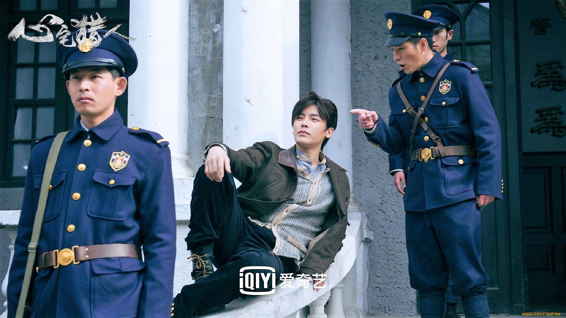 кино, фильмы, psych-hunter, полицейские, парень, перила