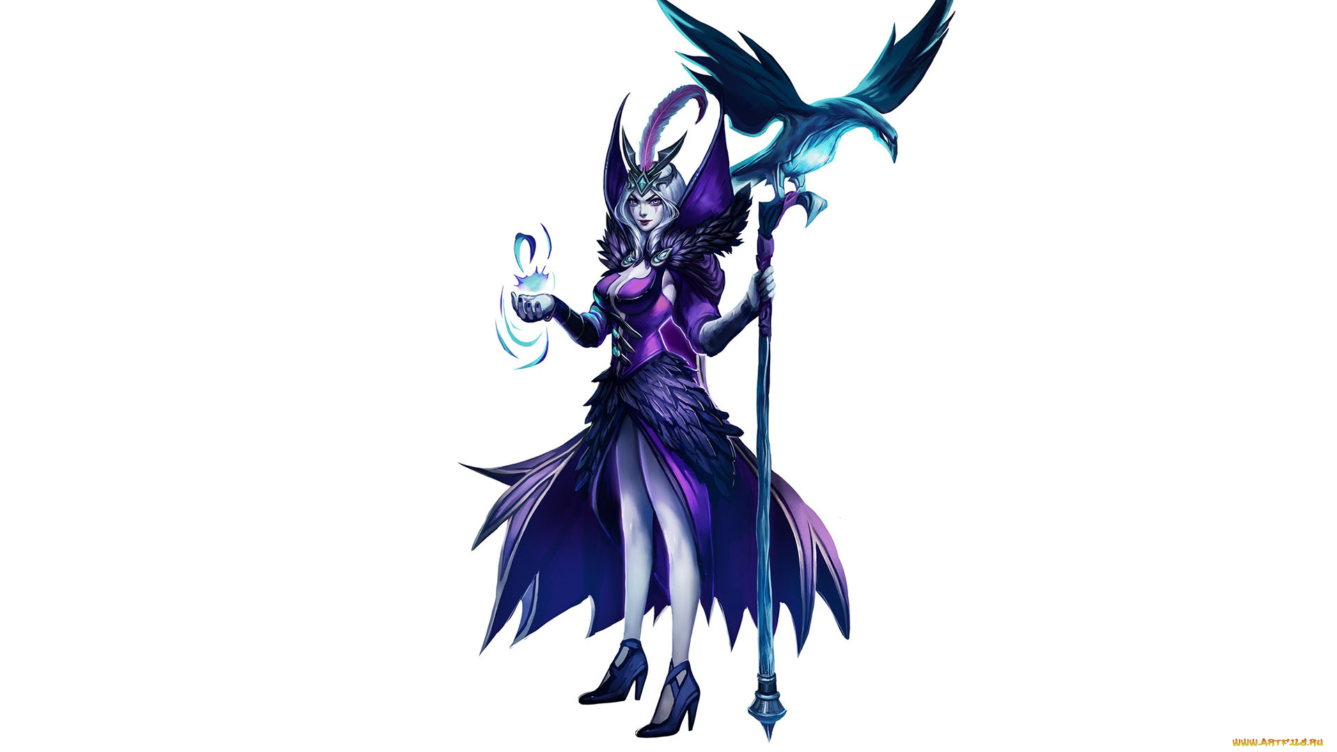 видео, игры, league, of, legends, leblanc, магия, посох, птица