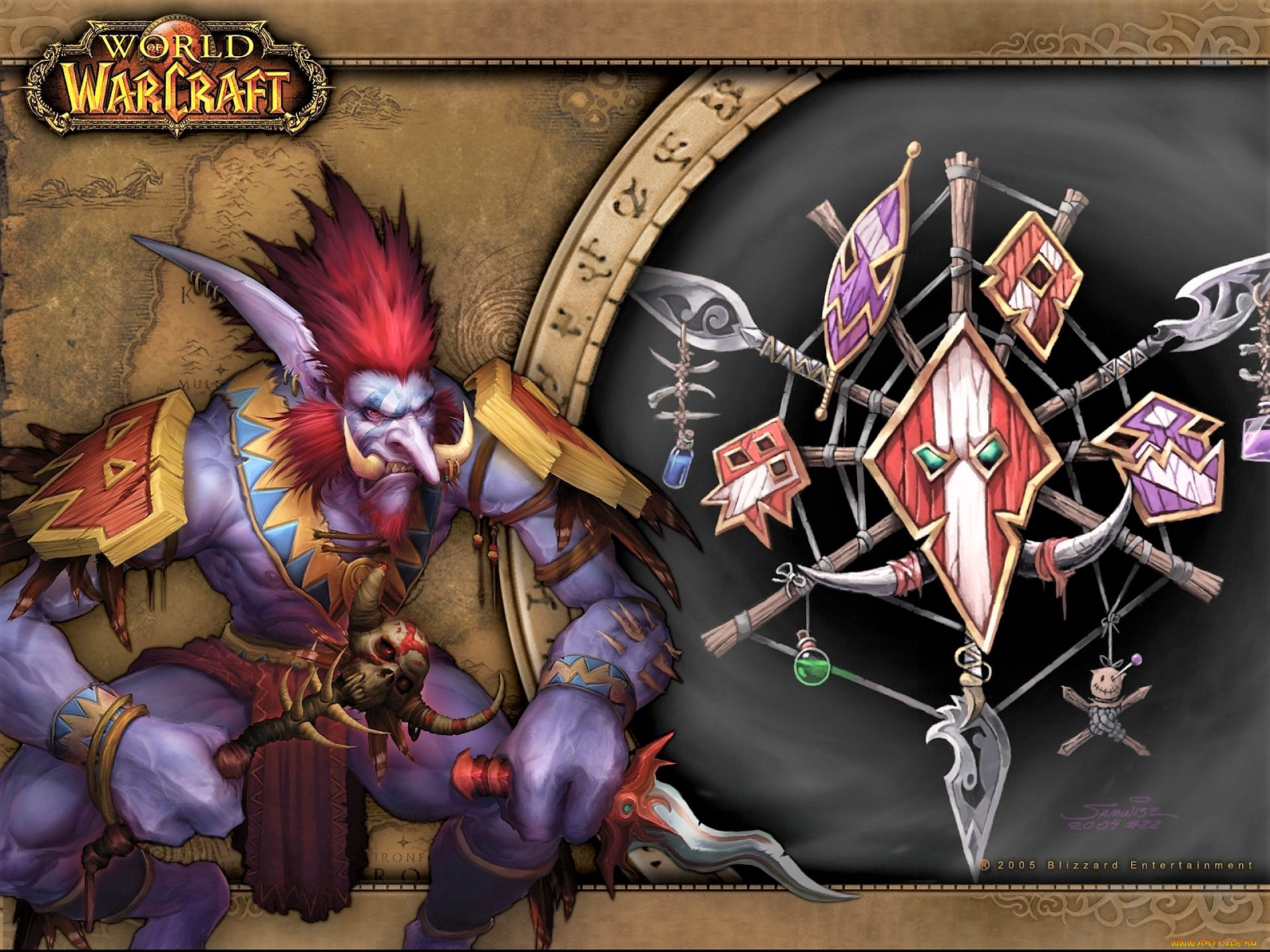 видео, игры, world, of, warcraft, гоблин, оружие, знак