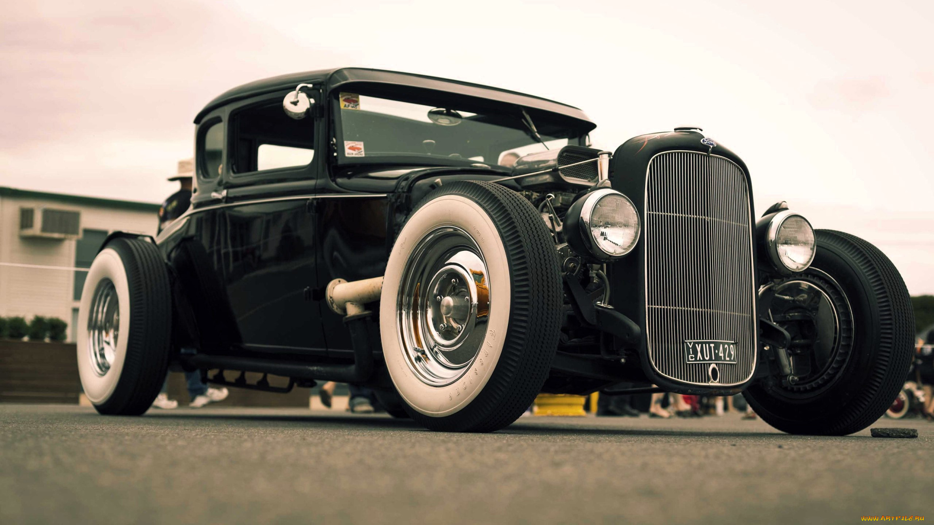 автомобили, custom, classic, car, ретро, черный