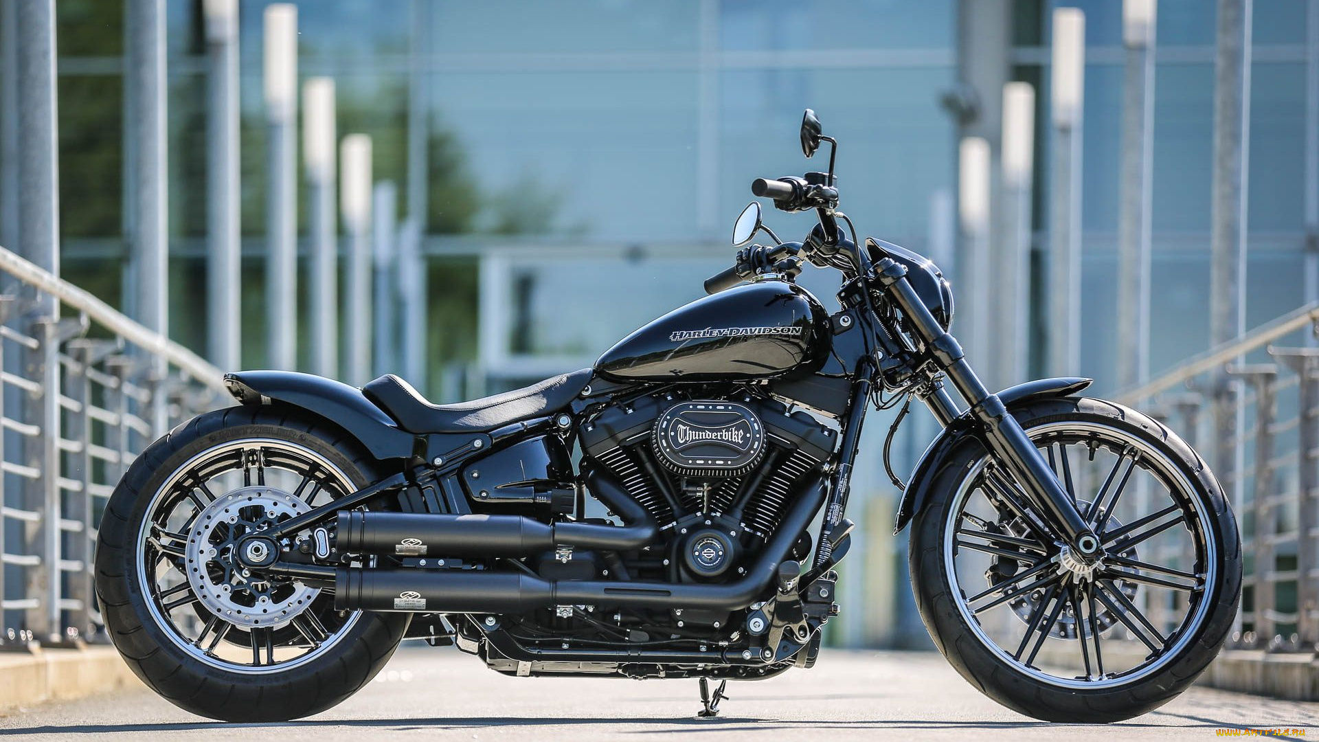 harley, мотоциклы, harley-davidson, thunderbike, customs, мотоцикл, байк, чёрный