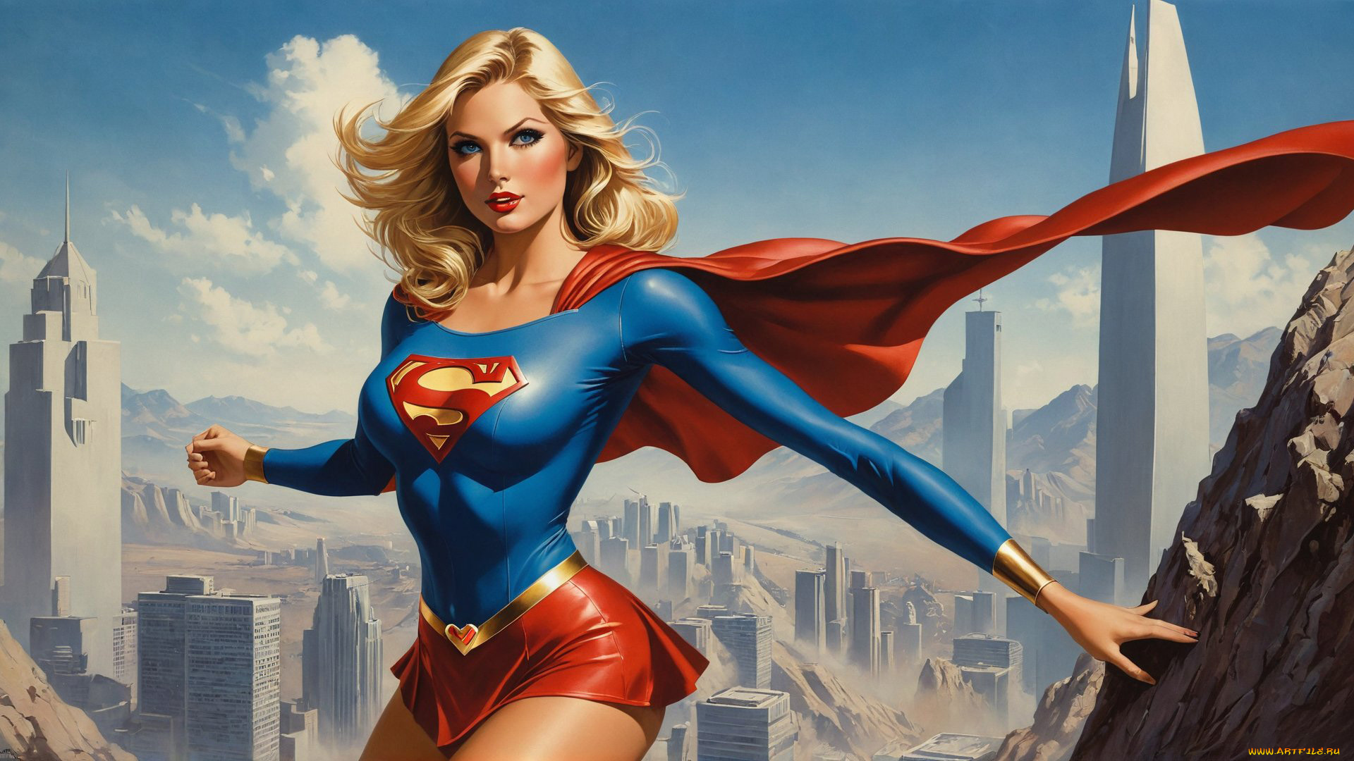 рисованное, комиксы, supergirl