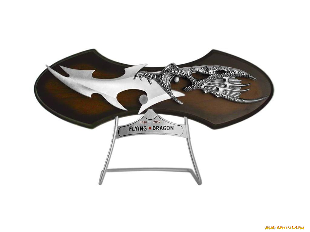 летящий, дракон, оружие, холодное