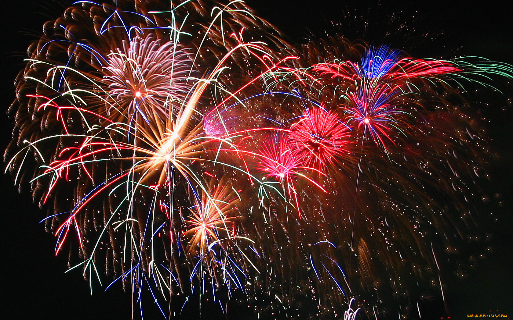 разное, салюты, фейерверки