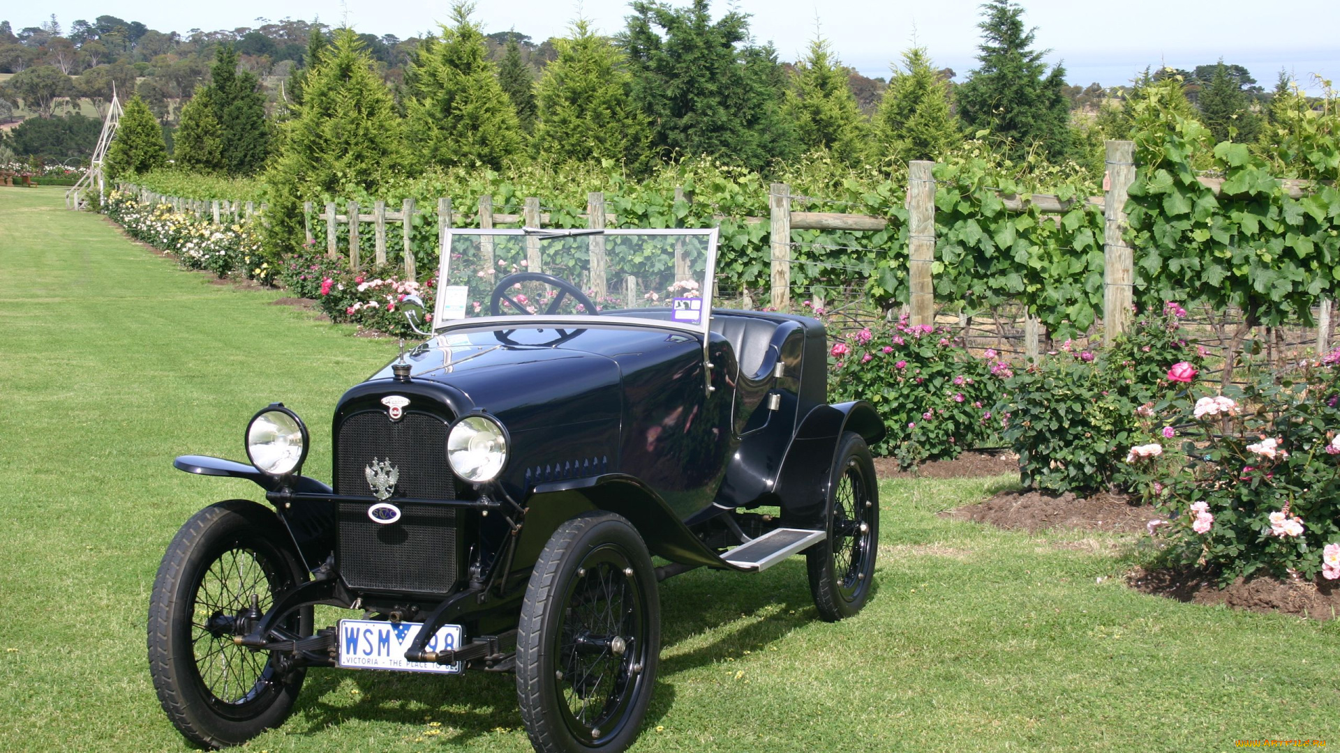 автомобили, классика, 1924, wanderer, изгородь