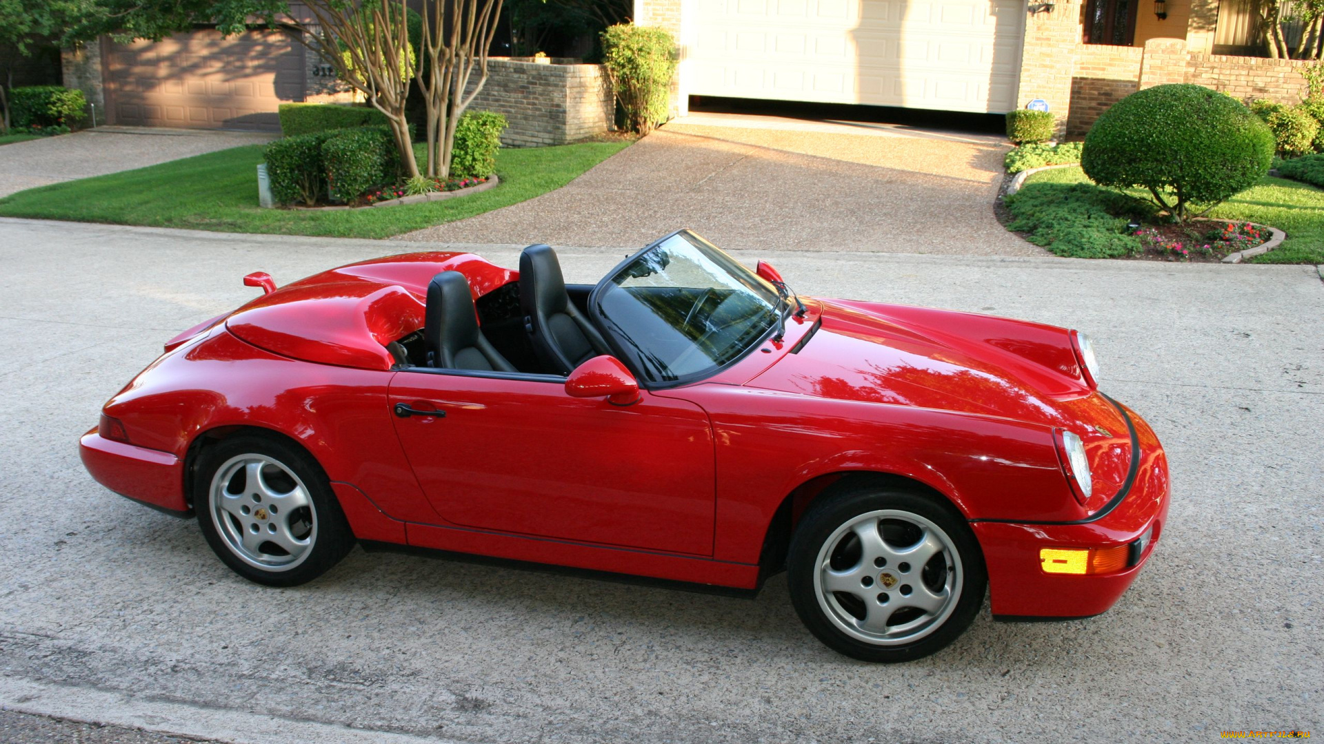 автомобили, porsche, красный