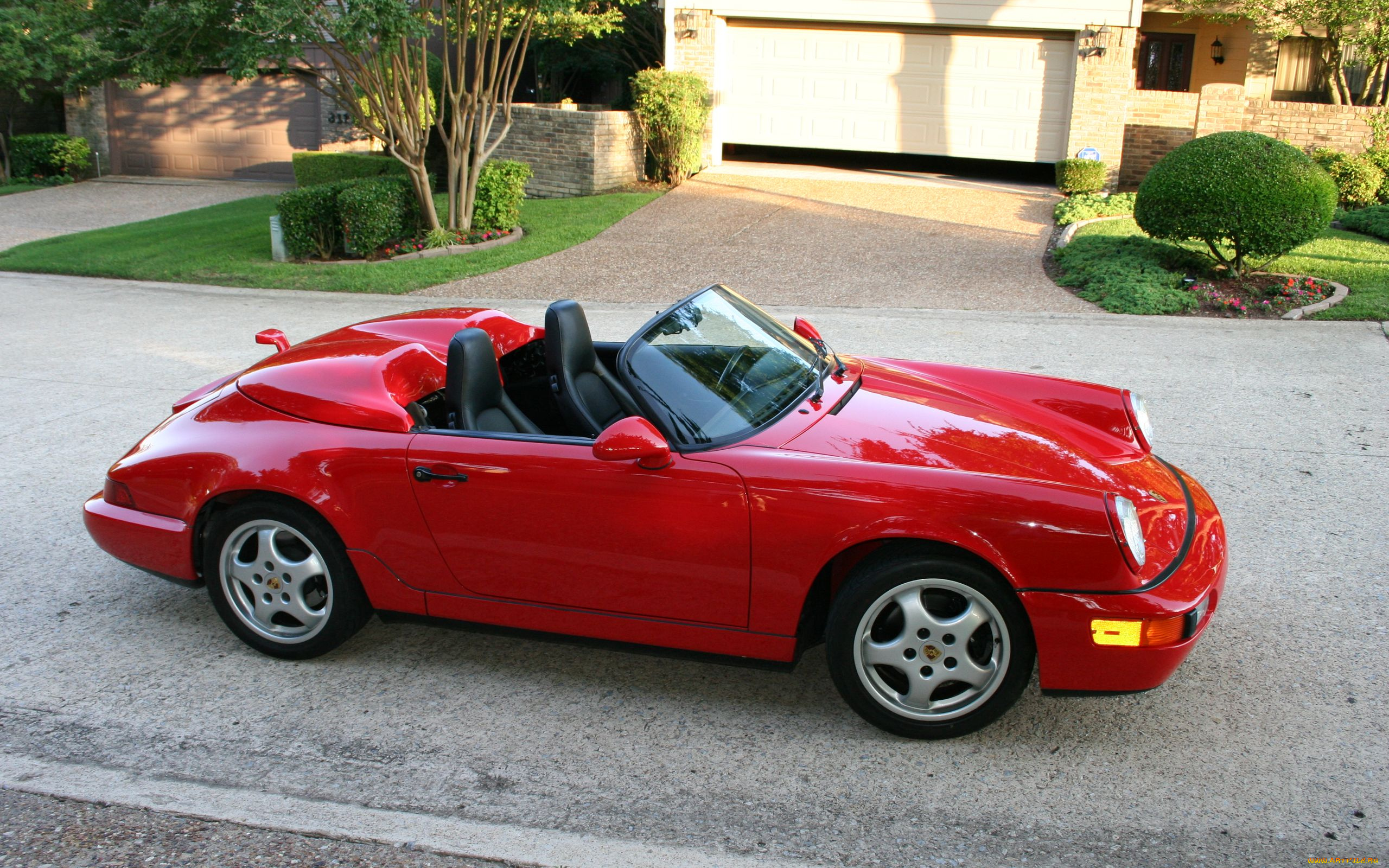 автомобили, porsche, красный