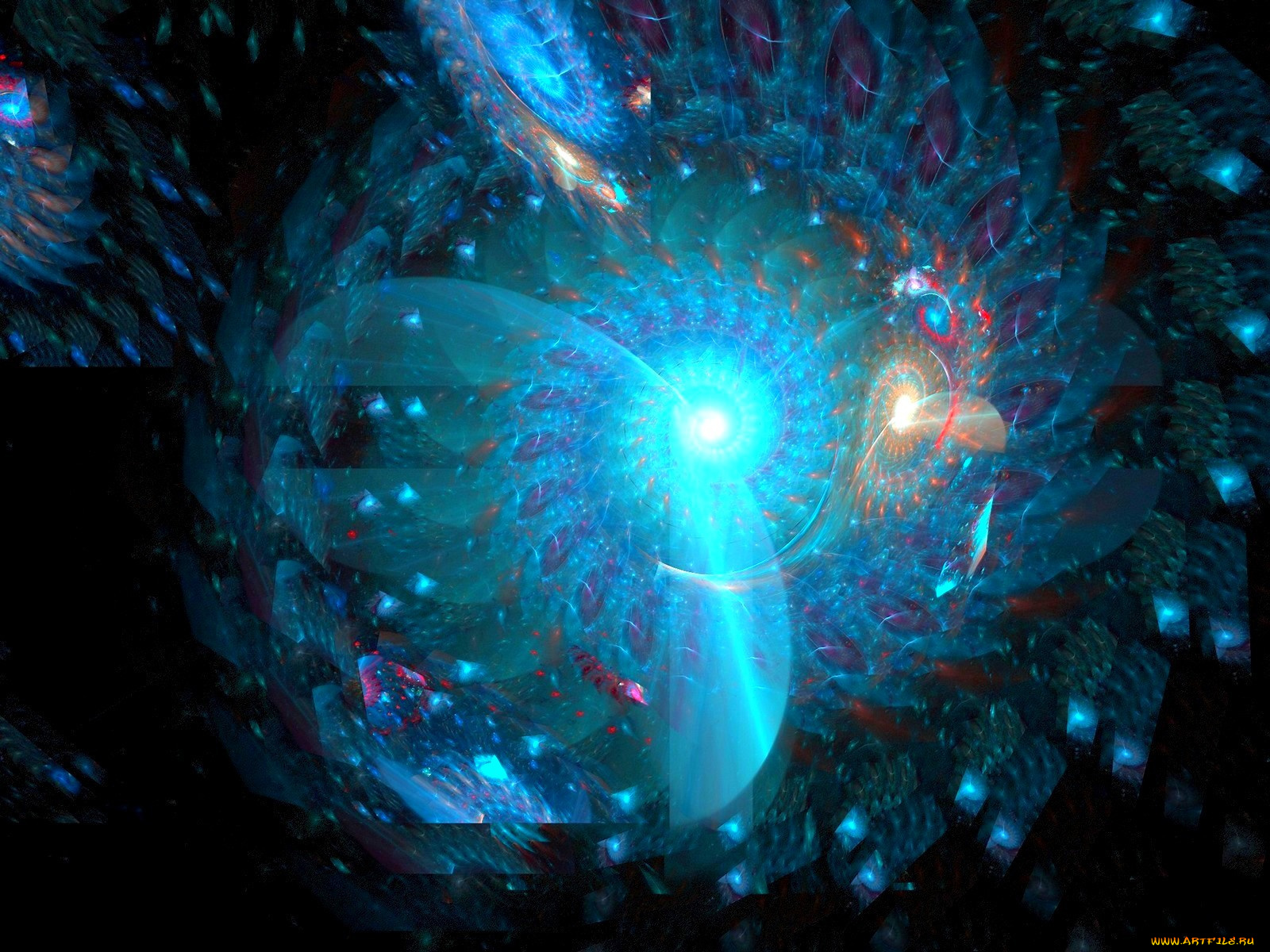 3д, графика, fractal, фракталы, фон, цвета, узор