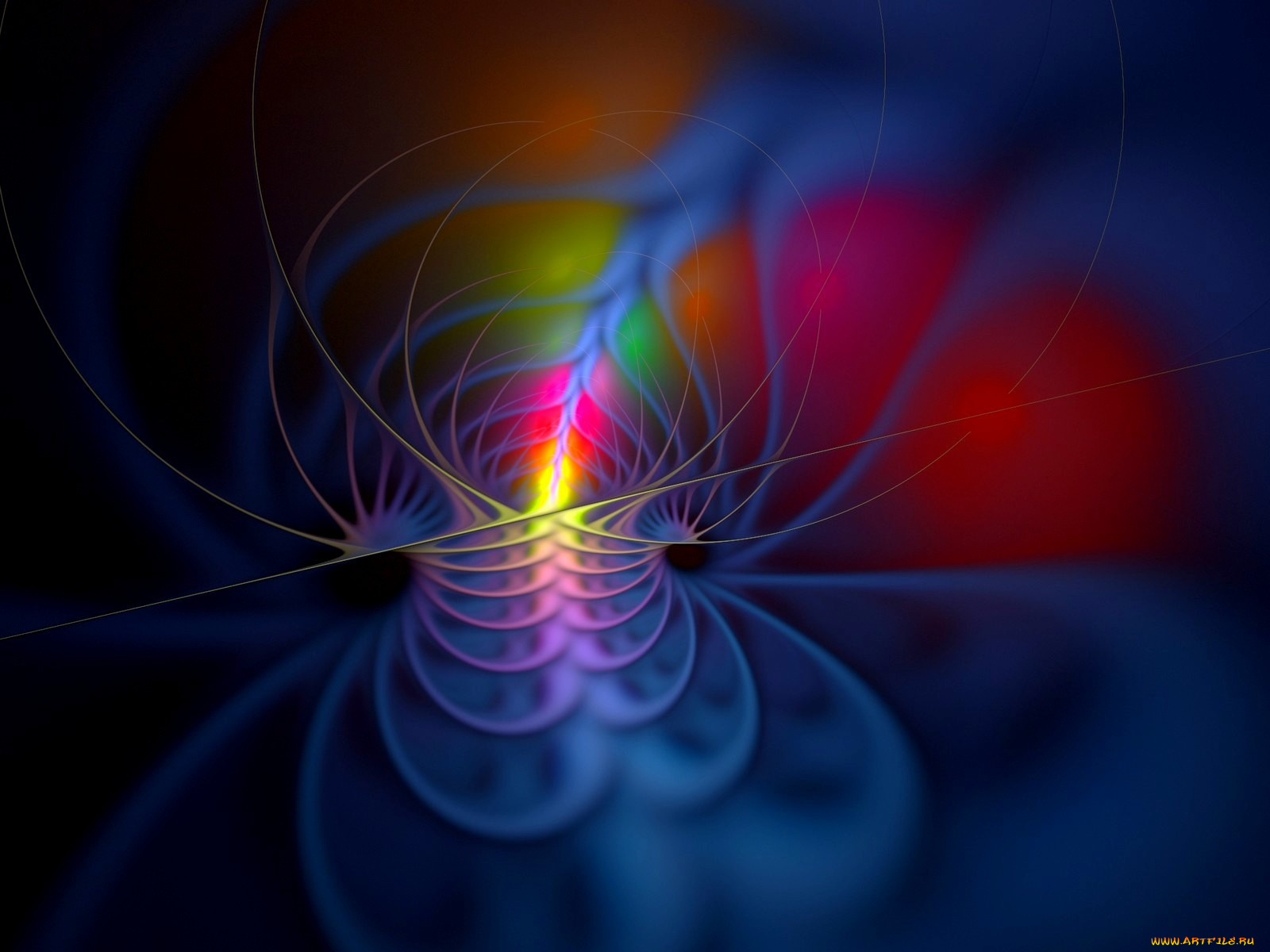 3д, графика, fractal, фракталы, узор, цвета, фон