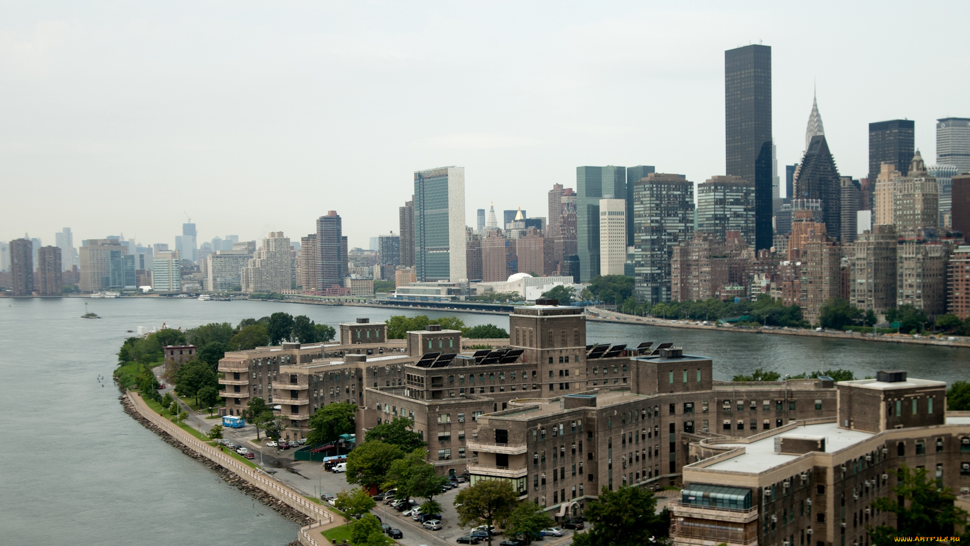 города, нью, йорк, сша, манхэттен, остров, небоскребы